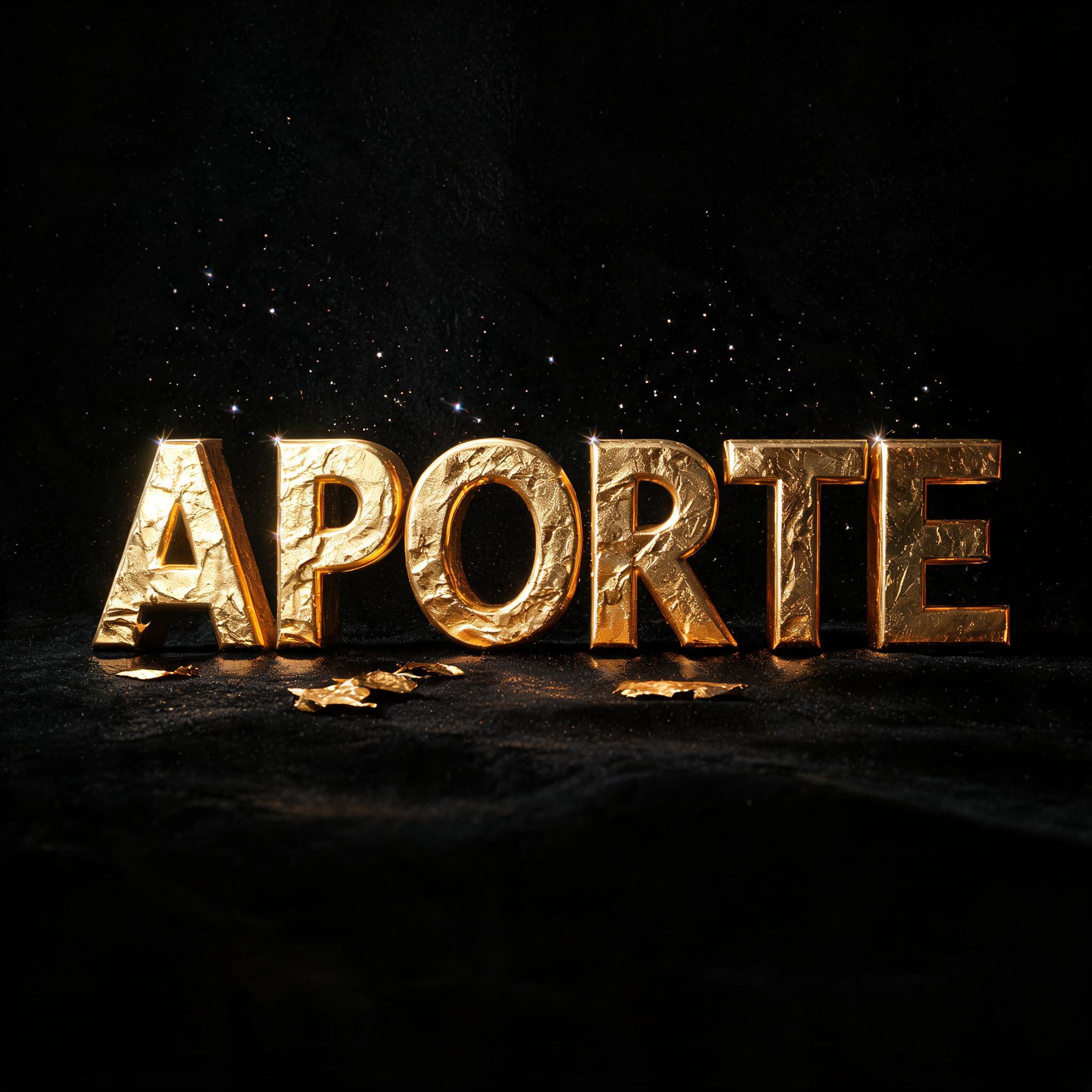 "APORTE
" — Luxury Gold | AI Text Effect Generator