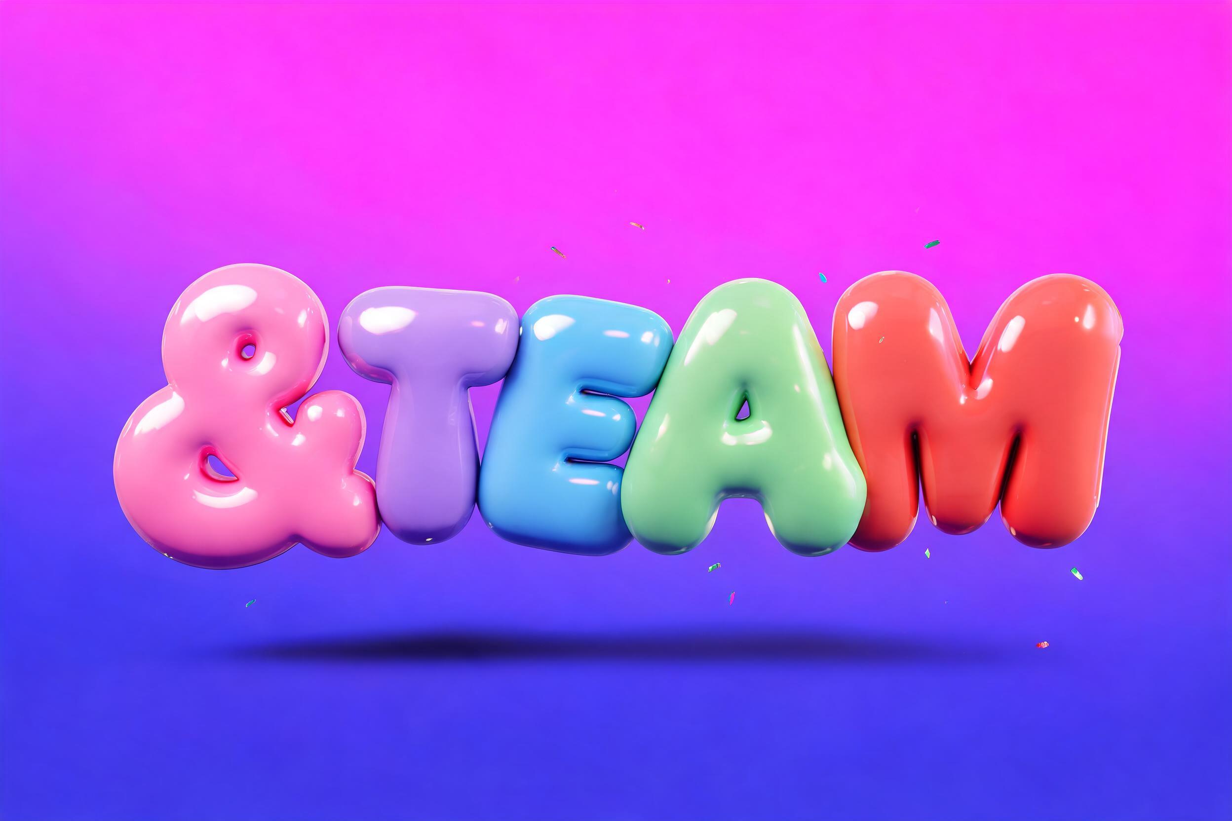 "&TEAM" — 3d Bold Inflated | AI Text Effect Generator