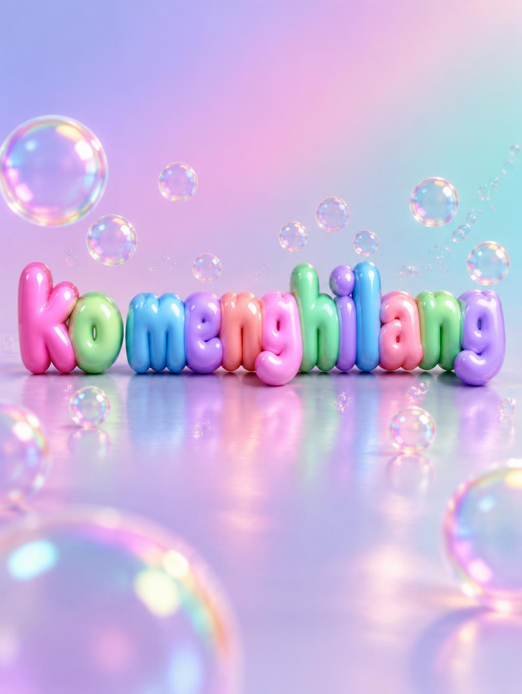 "ko menghilang" — 3d Bold Inflated | AI Text Effect Generator