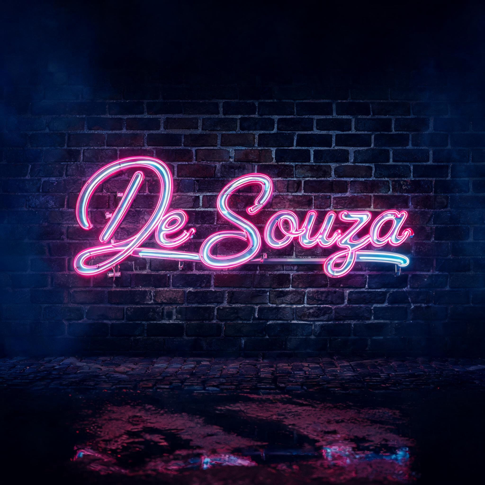 "De Souza" — Neon Glow | AI Text Effect Generator