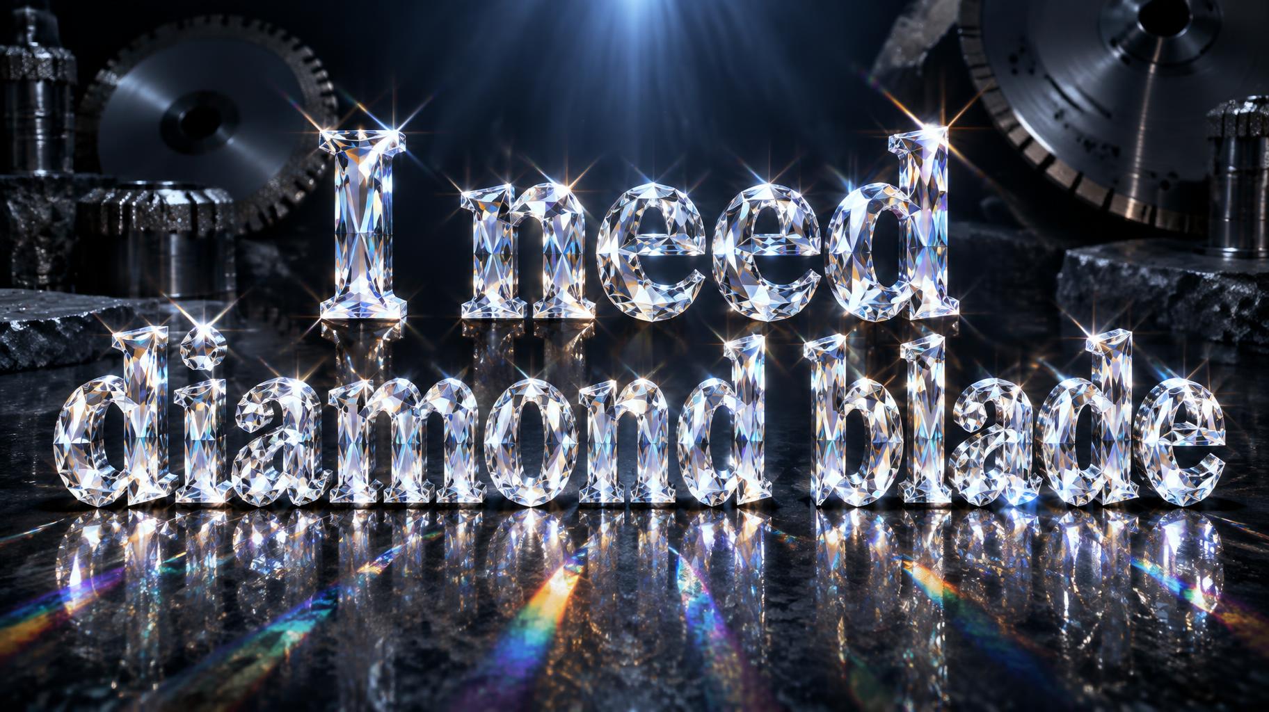 "I need diamond blade" — Glass Crystal | AI Text Effect Generator