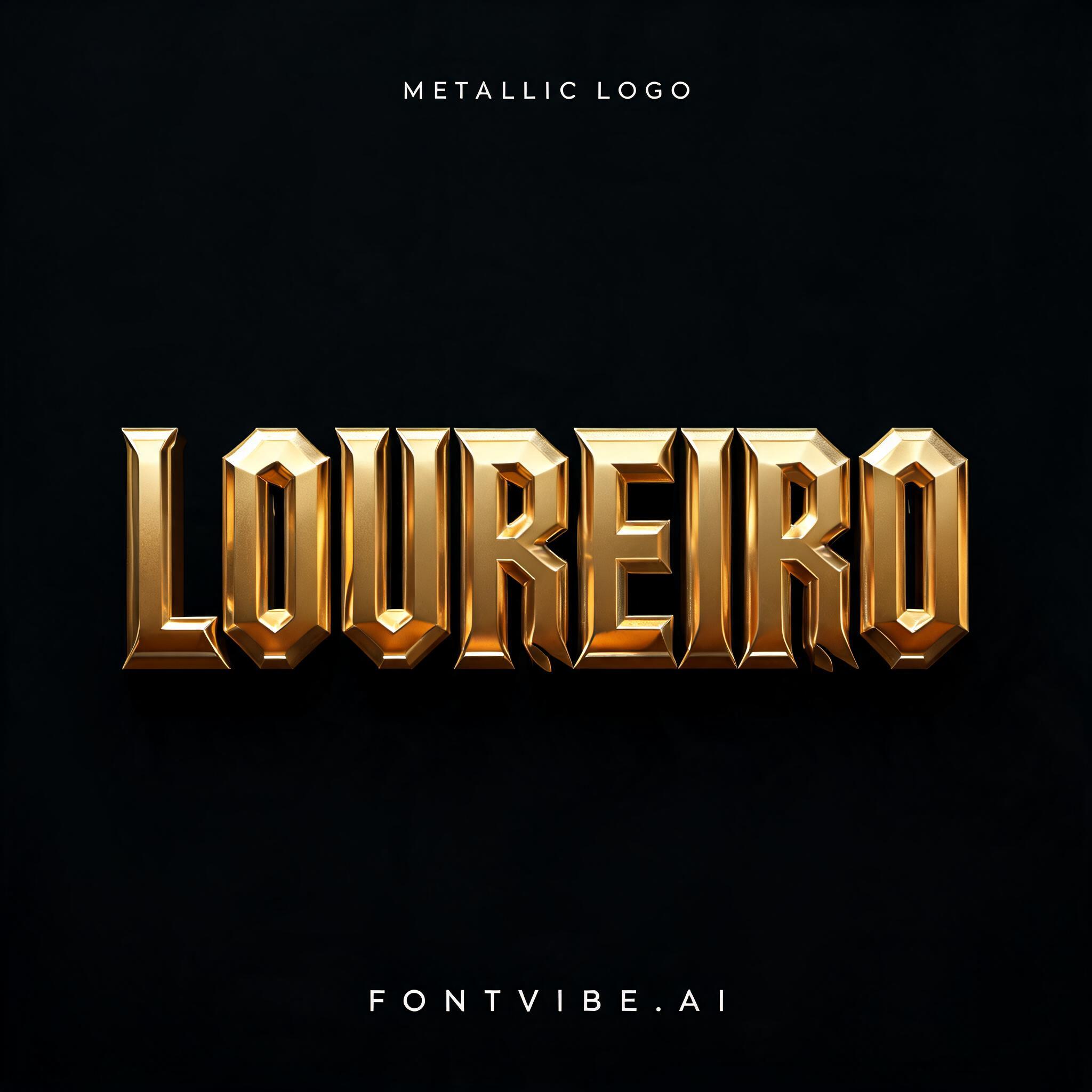 "LOUREIRO" — Metallic | AI Text Effect Generator