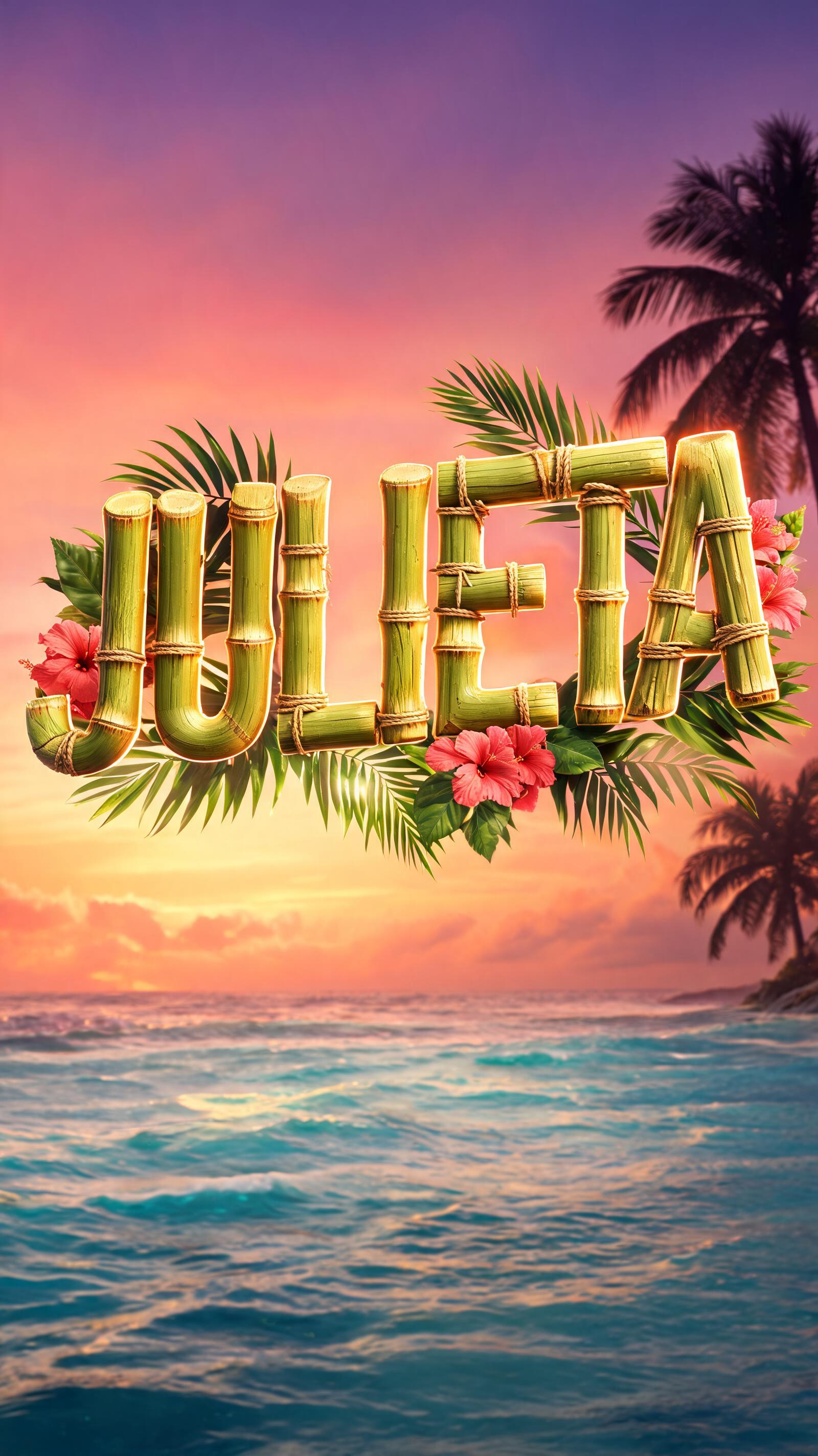 "Julieta" — Hawaiian | AI Text Effect Generator