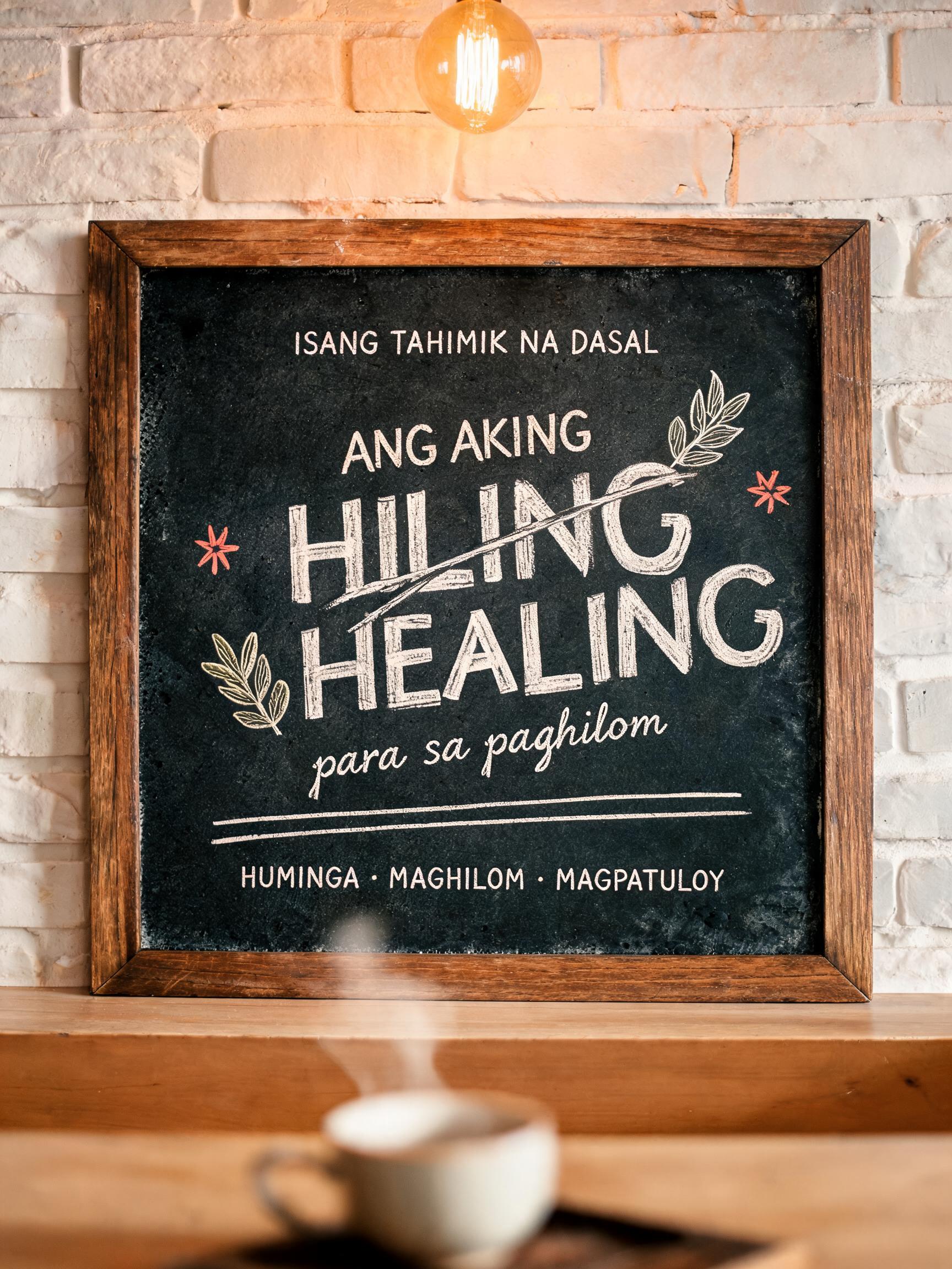 ANG AKING
HILING
HEALING
ISANG TAHIMIK NA DASAL
para sa paghilom
HUMINGA · MAGHILOM · MAGPATULOY