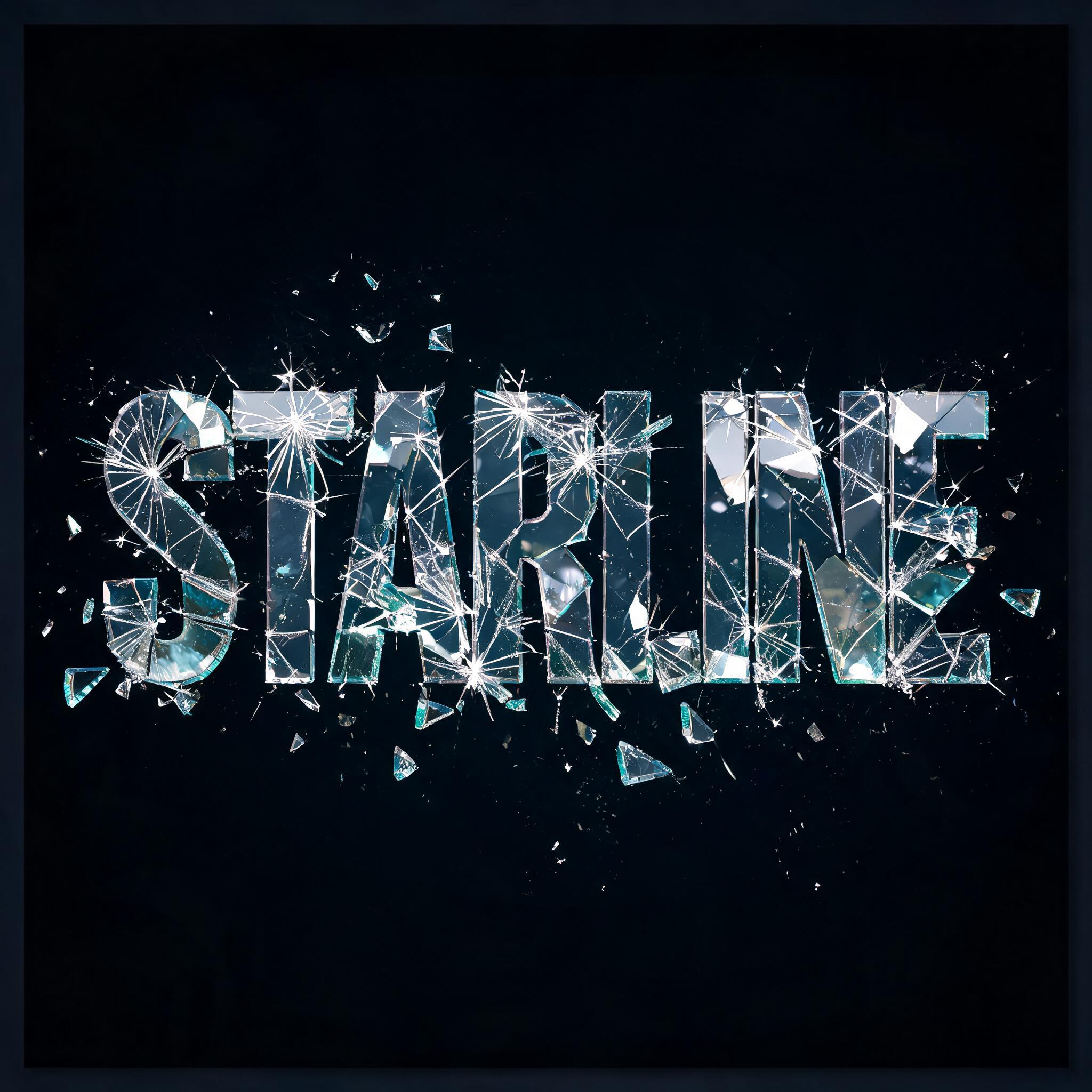 "Starline" — Glass Broken | AI Text Effect Generator