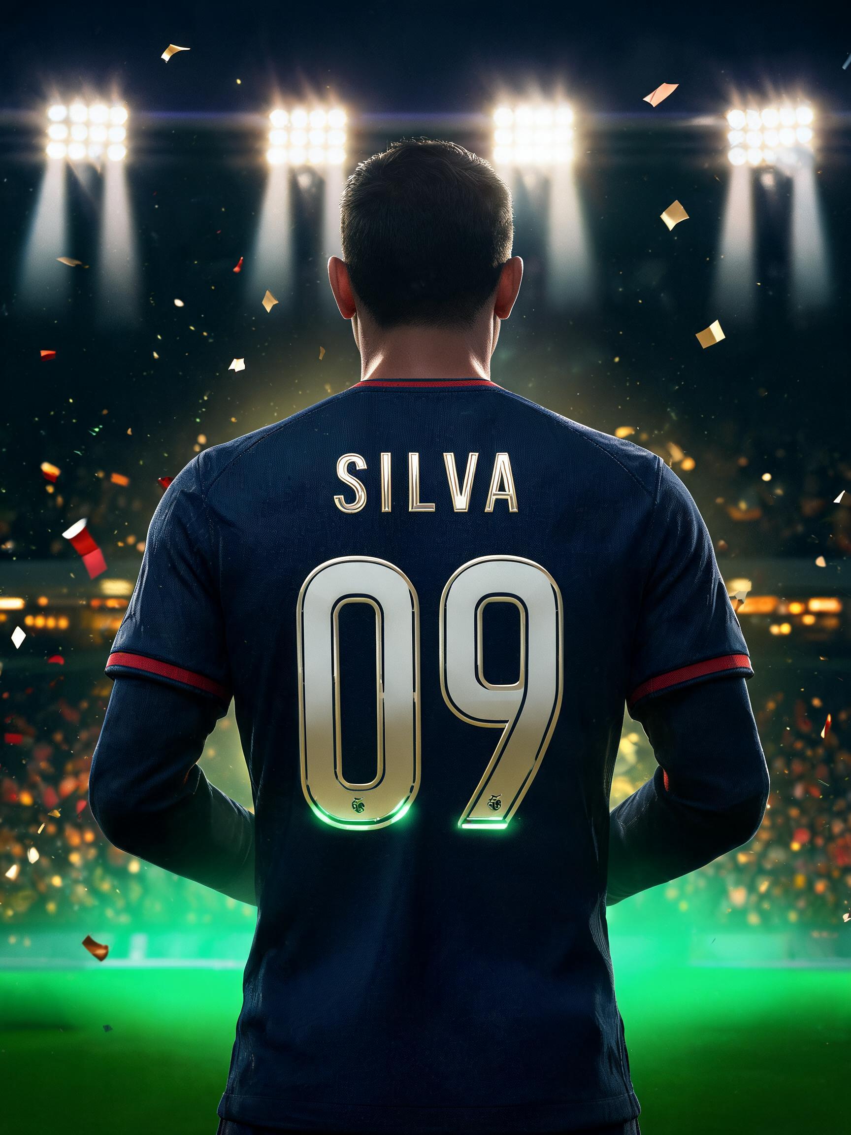 "SILVA
09" — Sports Football | AI Text Effect Generator