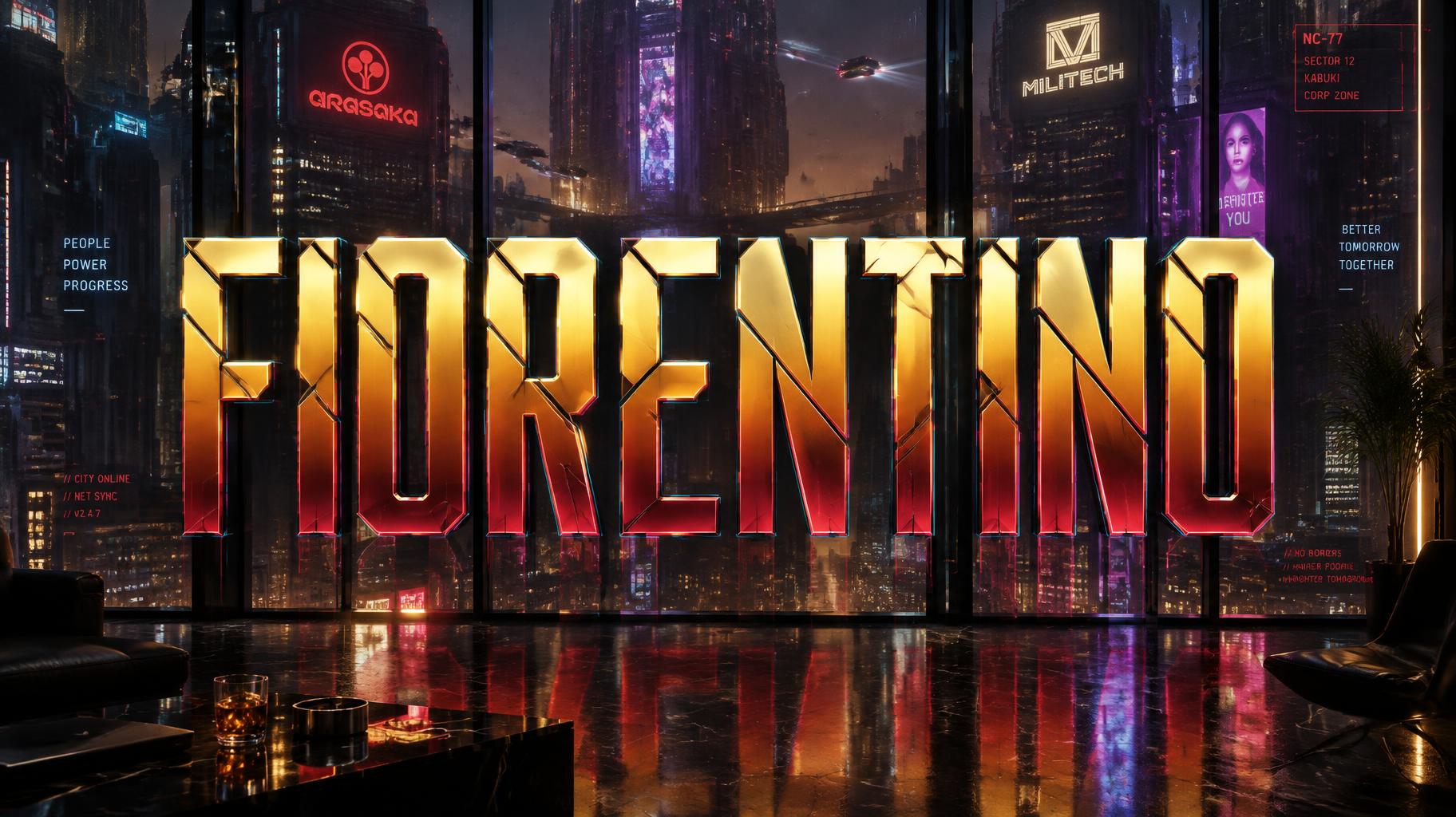 "FIORENTINO" — Cyberpunk 2077 | AI Text Effect Generator