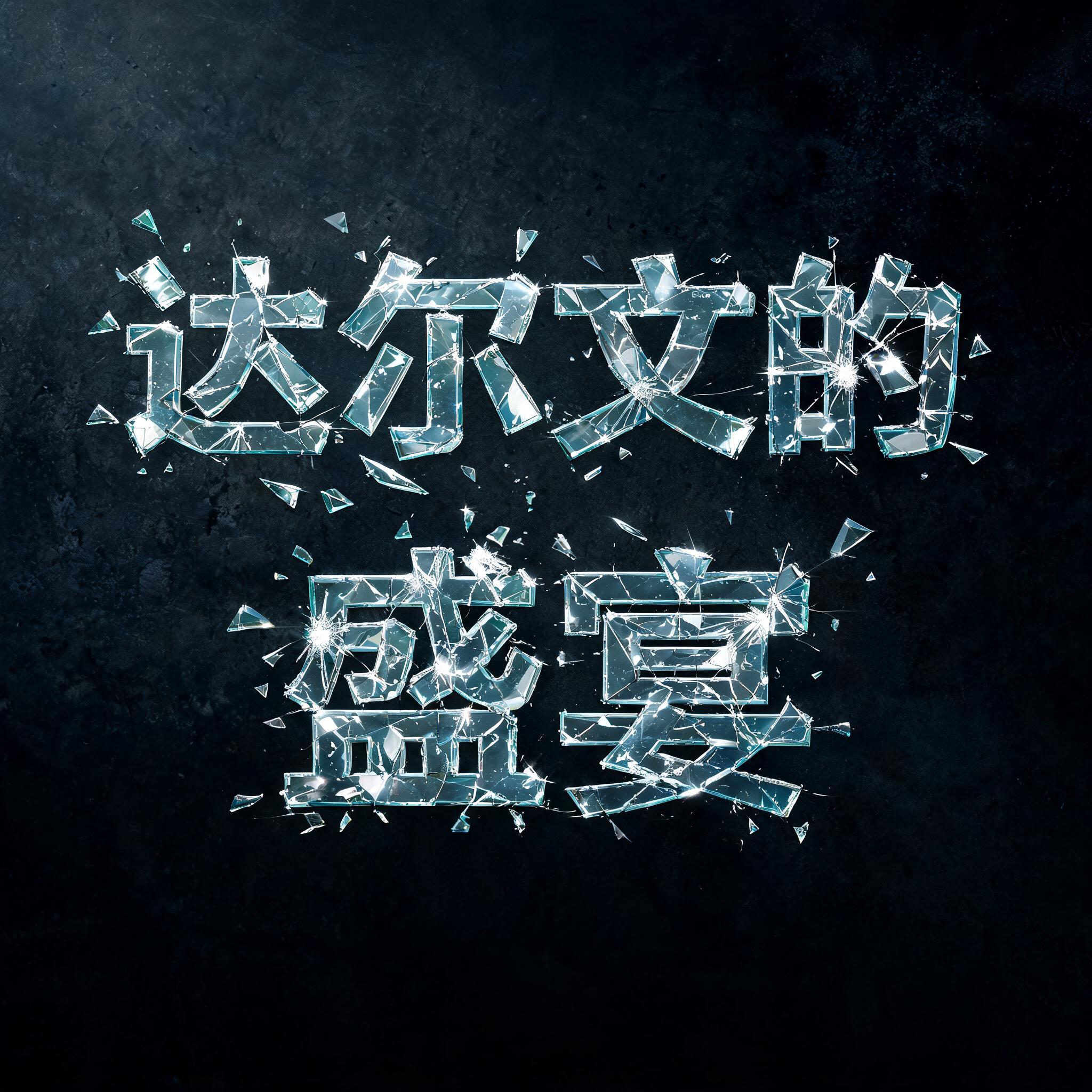 "达尔文的盛宴" — Glass Broken | AI Text Effect Generator
