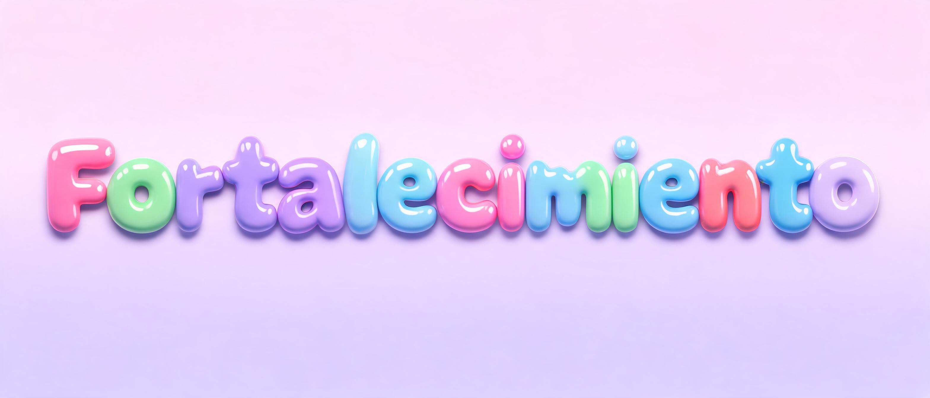 "Fortalecimiento" — 3d Bold Inflated | AI Text Effect Generator