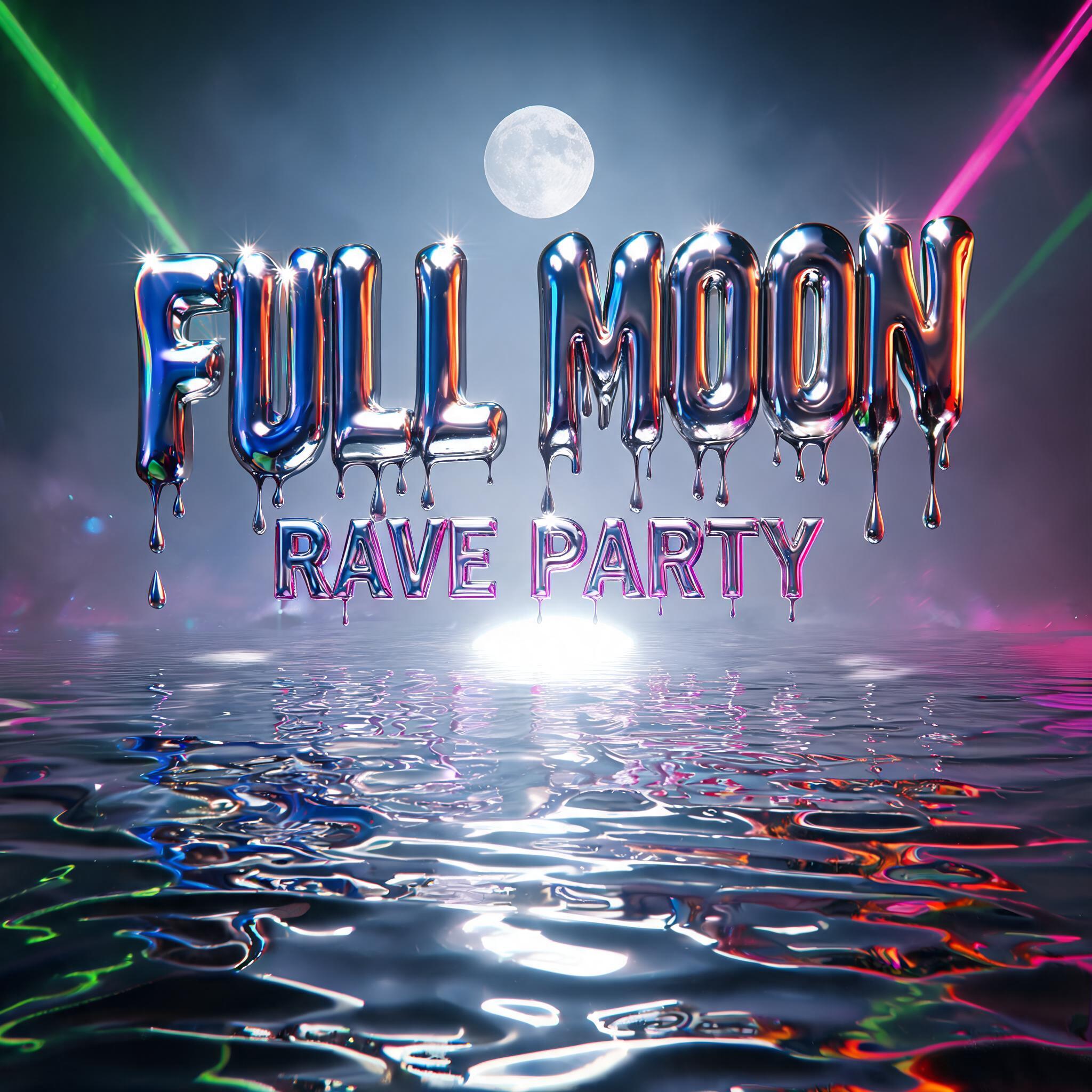 "FULL MOON
RAVE PARTY" — Y2k Chrome | AI Text Effect Generator