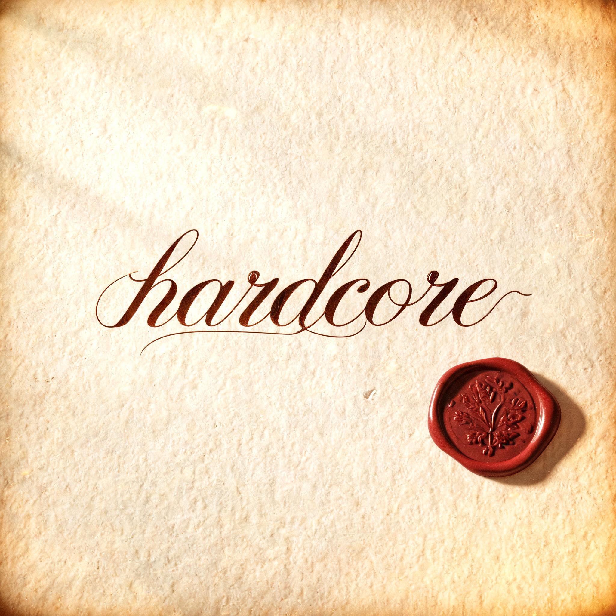 "hardcore" — Handwritten Script | AI Text Effect Generator