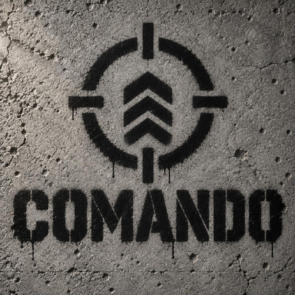 "Comando" — Stencil | AI Text Effect Generator
