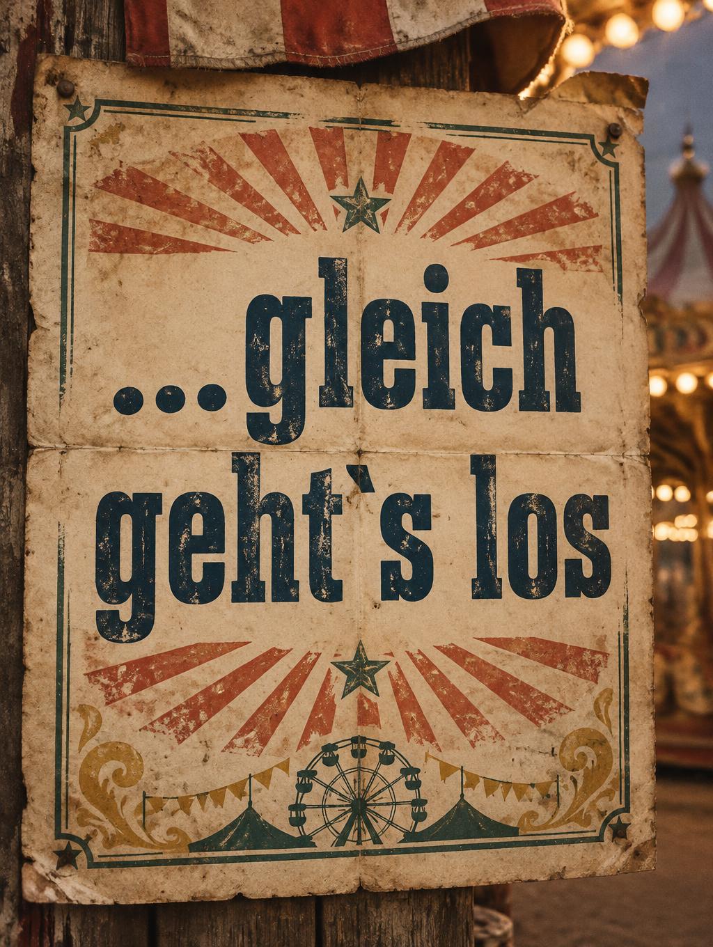 "...gleich geht`s los" — Vintage | AI Text Effect Generator