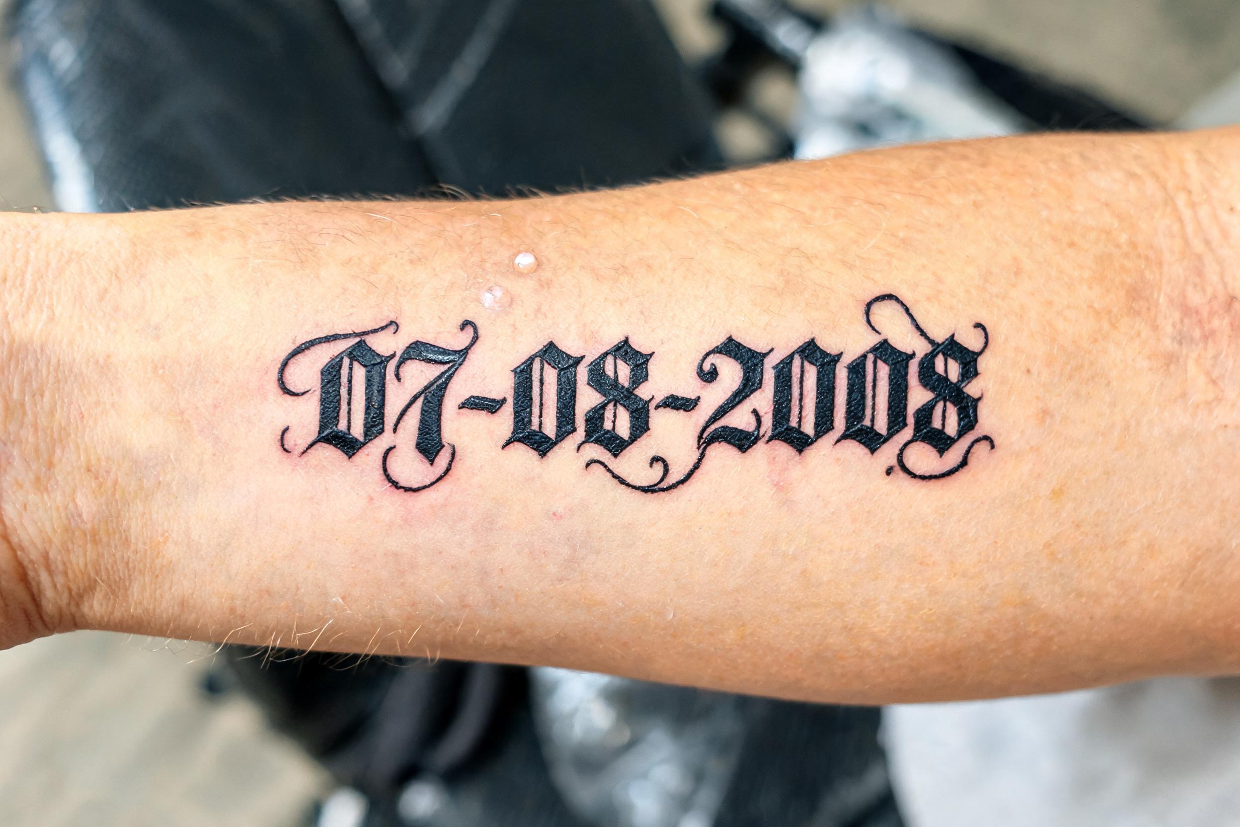 "07-08-2008" — Tattoo | AI Text Effect Generator