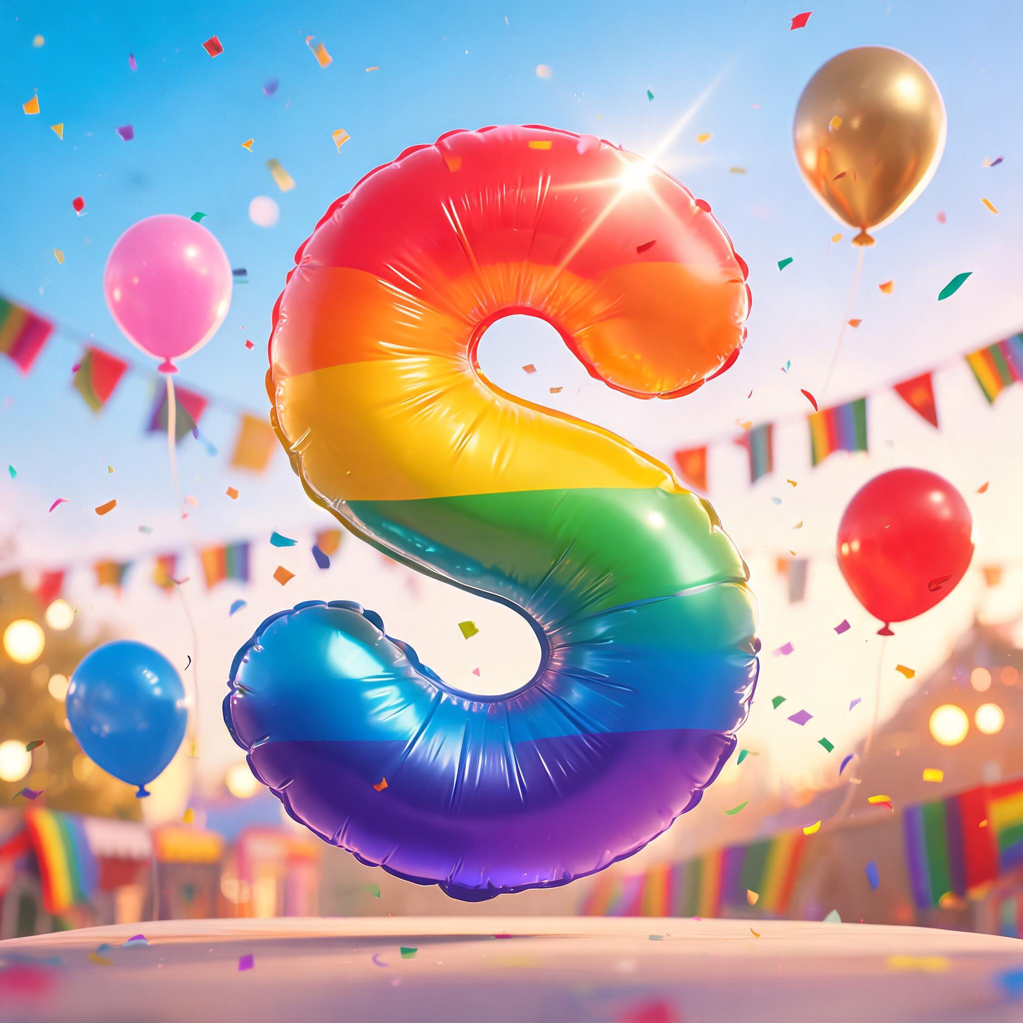 "S" — Rainbow | AI Text Effect Generator