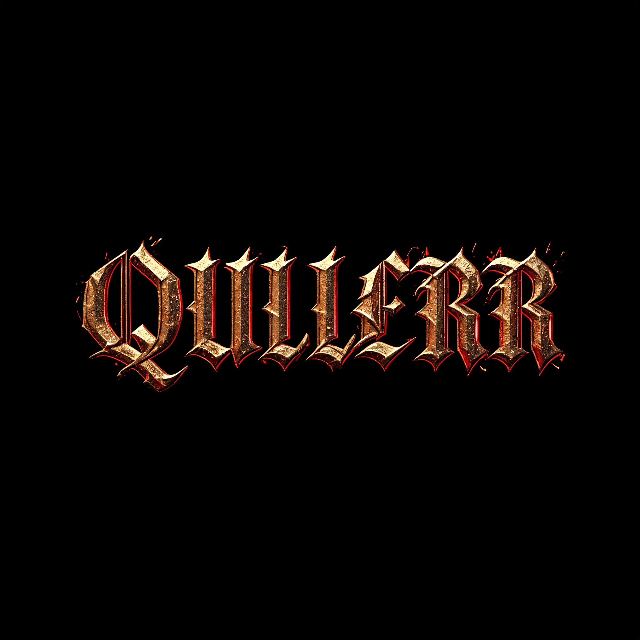 "QULLERR" — Gothic Font | AI Text Effect Generator