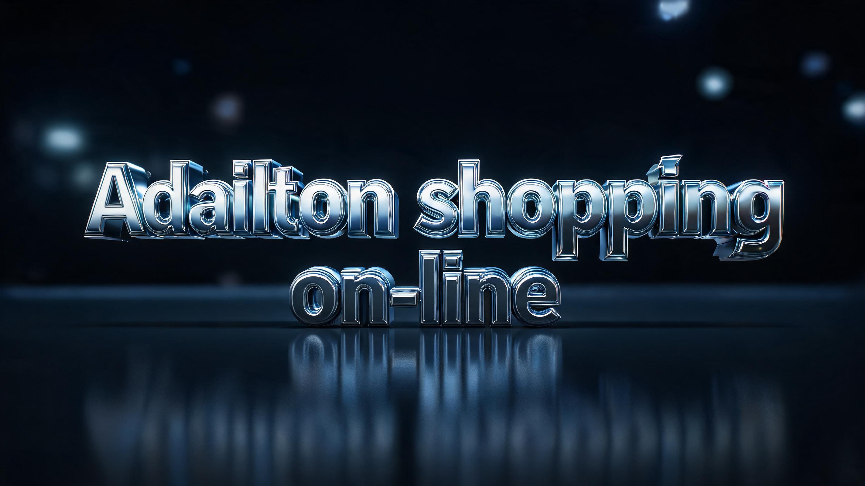 "Adailton shopping on-line" — Chrome Metal 3d | AI Text Effect Generator