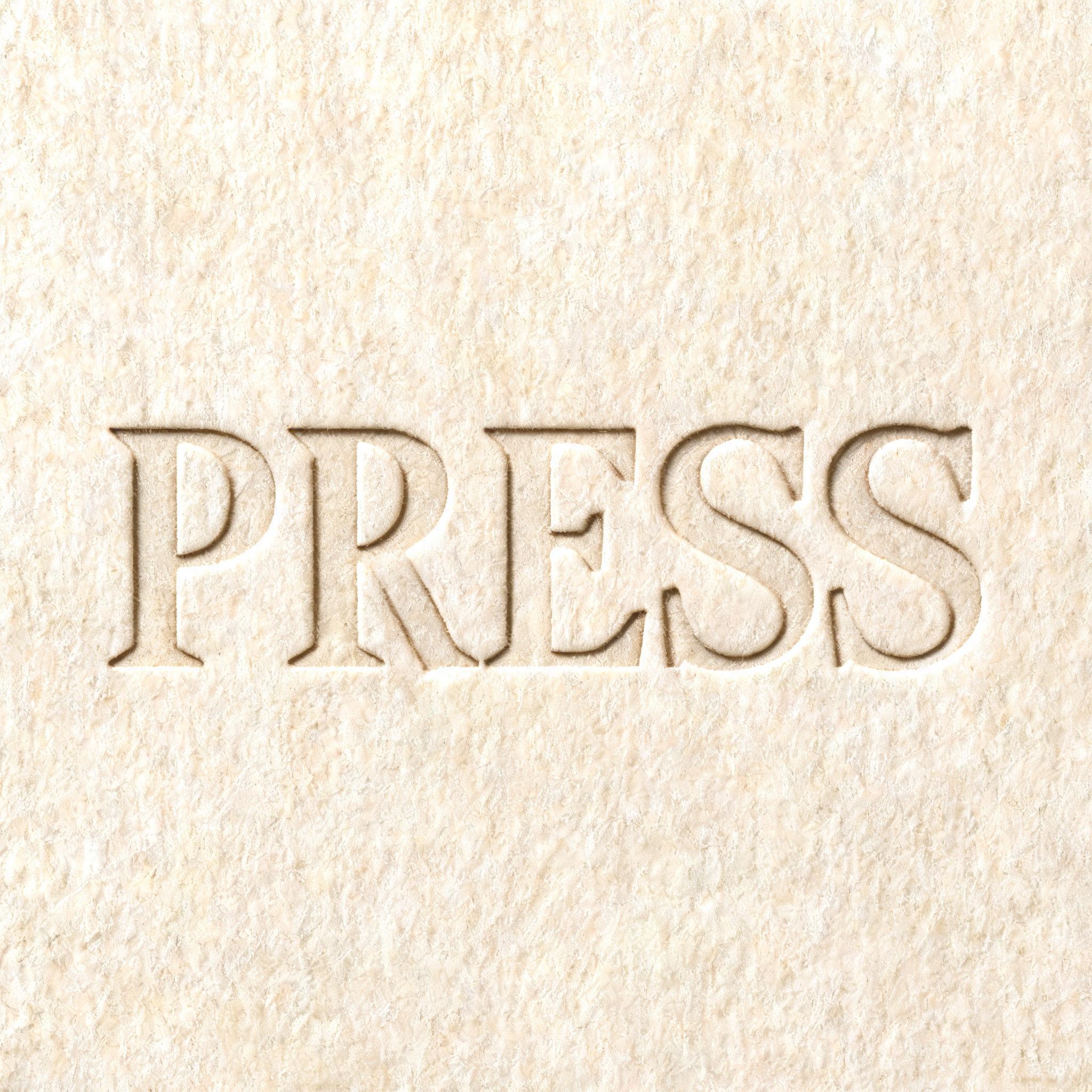 "PRESS" — Emboss | AI Text Effect Generator