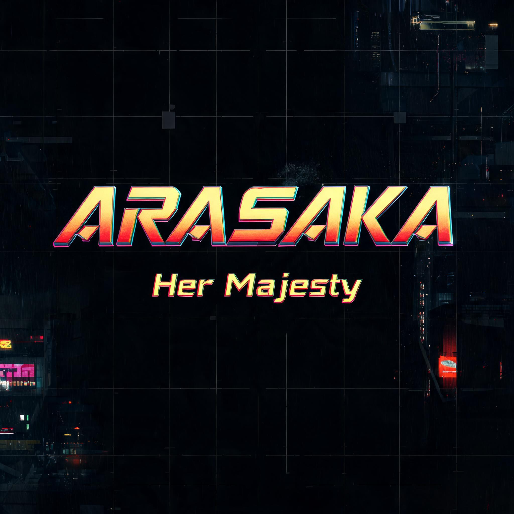 "ARASAKAHer Majesty" — Cyberpunk 2077 | AI Text Effect Generator