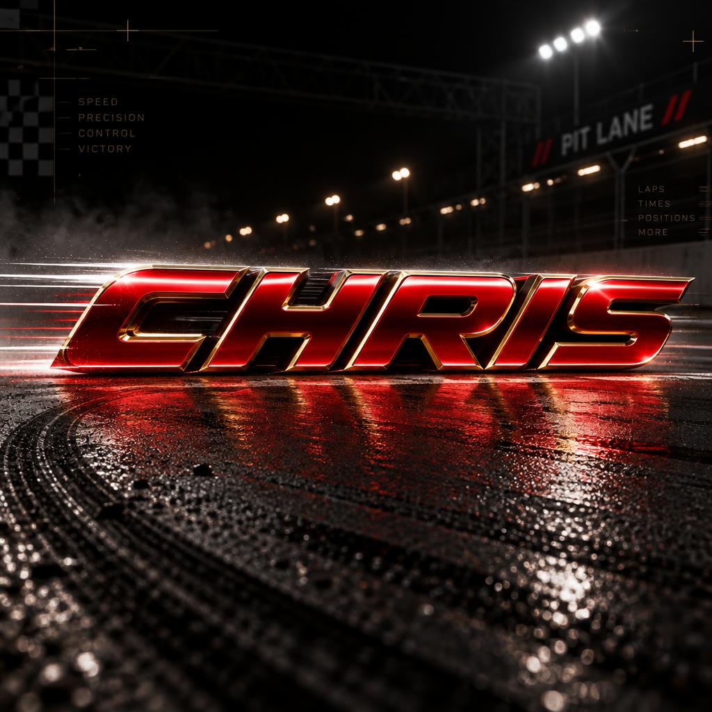 "CHRIS" — Racing | AI Text Effect Generator