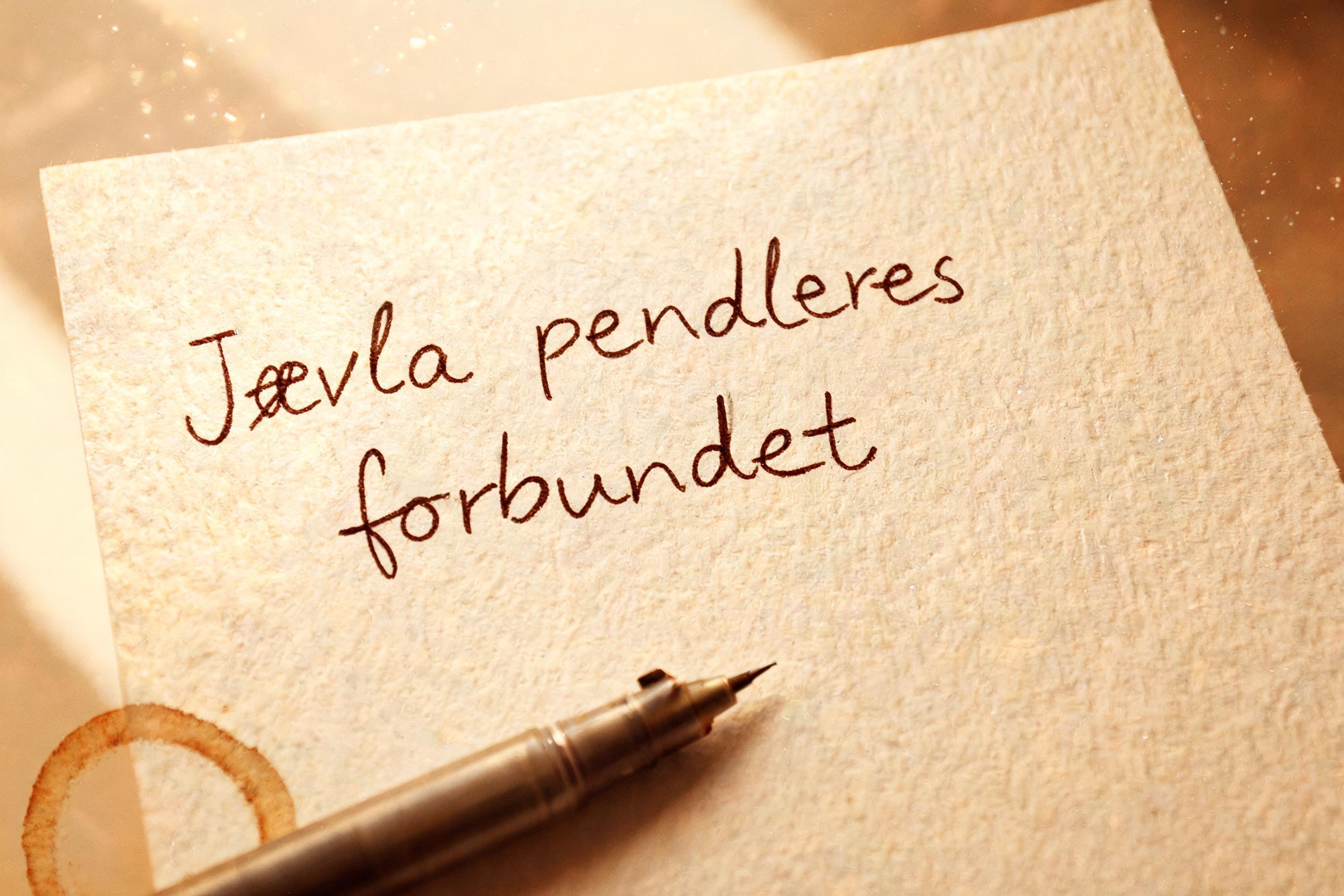 "Jævla pendleres forbundet" — Handwritten Script | AI Text Effect Generator
