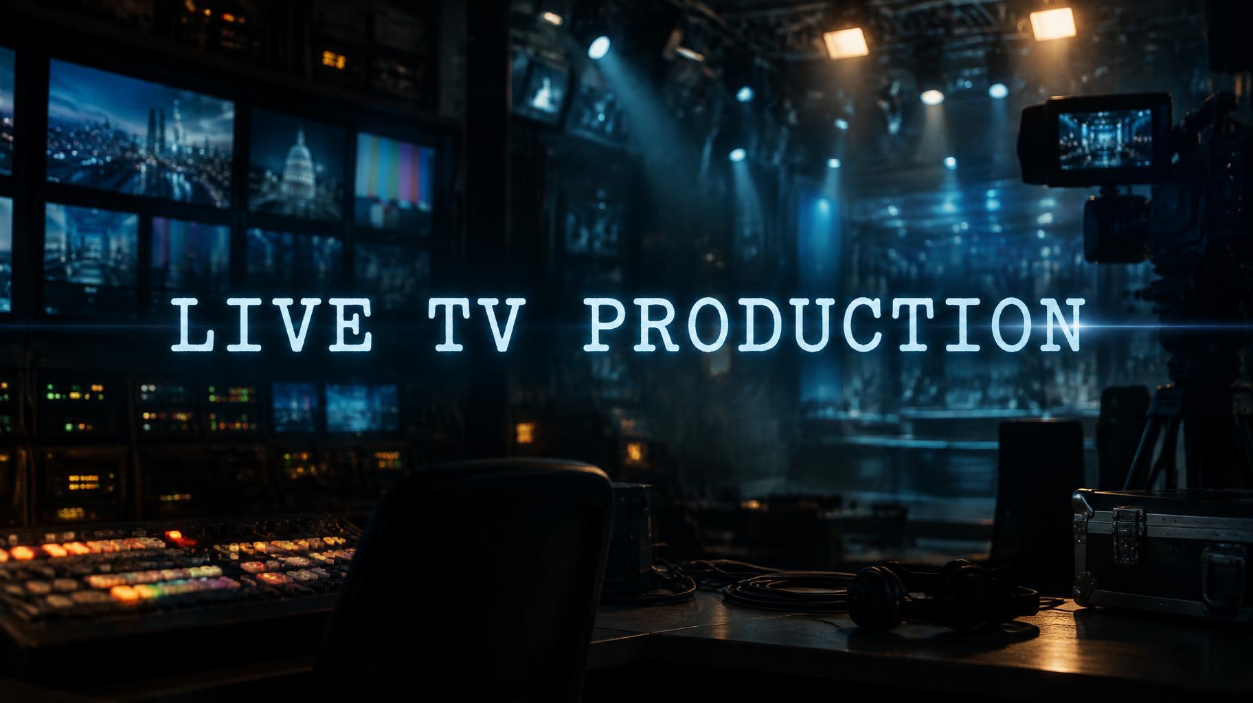 "LIVE TV PRODUCTION" — Cinematic Netflix | AI Text Effect Generator