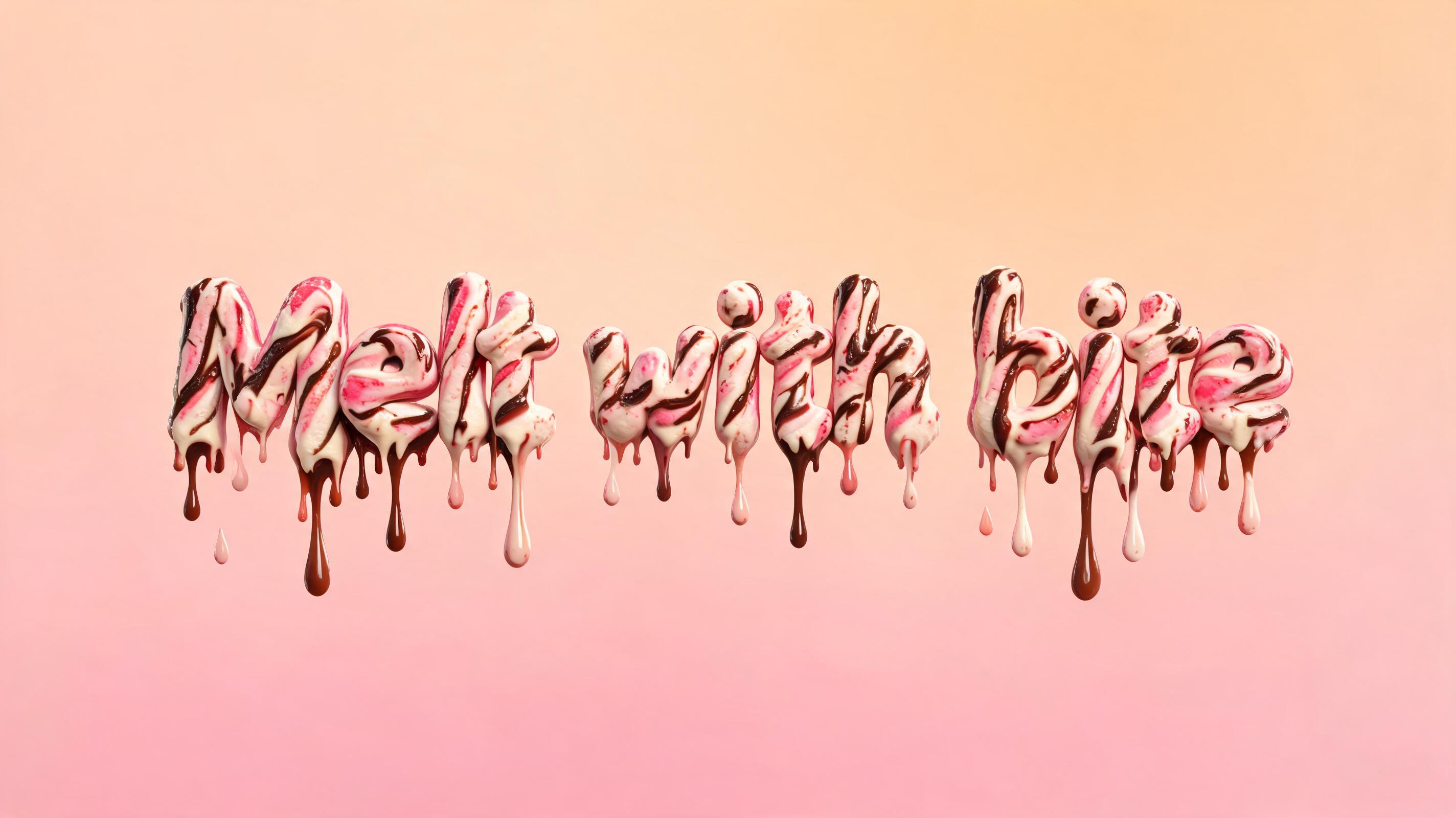 "Melt with bite" — Drip Font Ice | AI Text Effect Generator