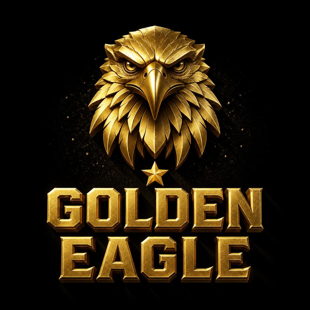 "GOLDEN
EAGLE" — 3d Bold Gold | AI Text Effect Generator