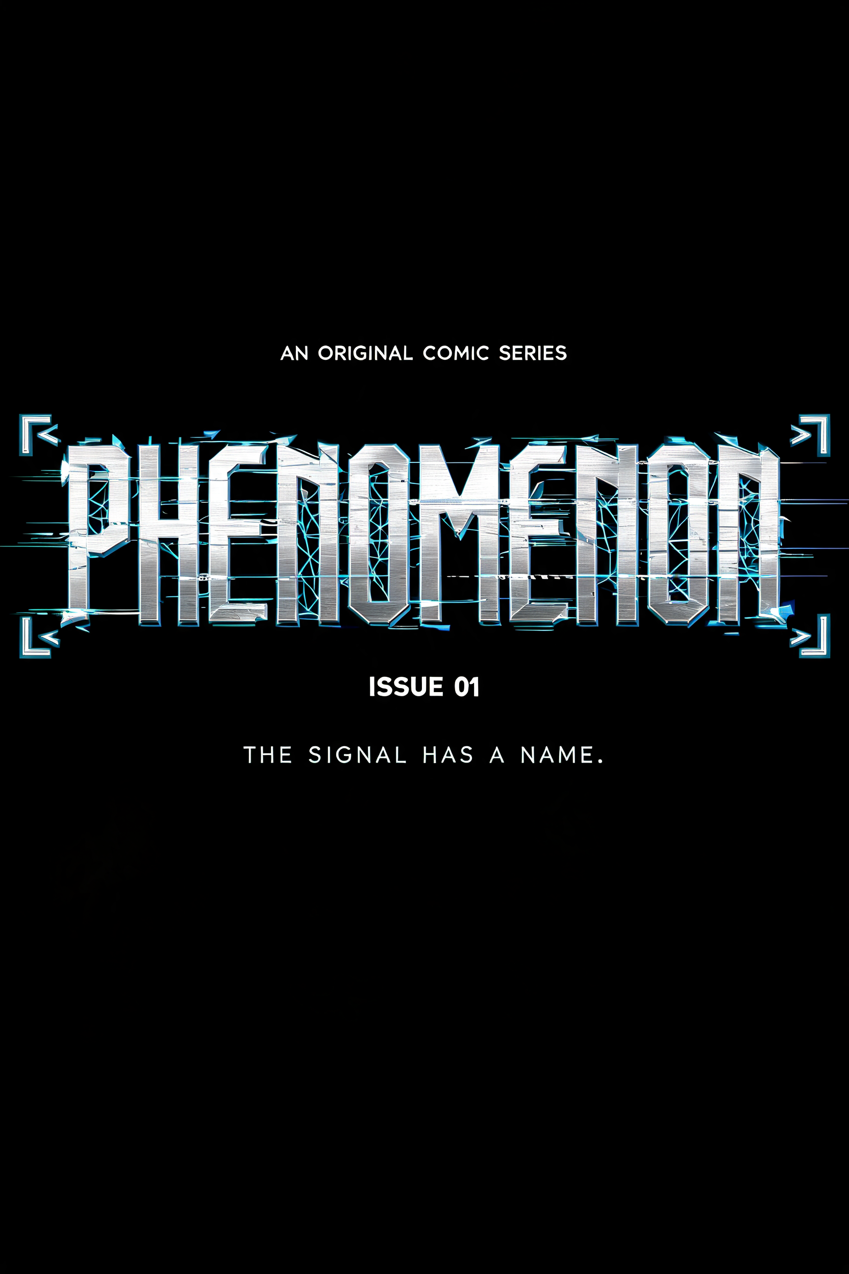 "Make a comic book cover title for the book "Phenomenon"." — Futuristic text effect