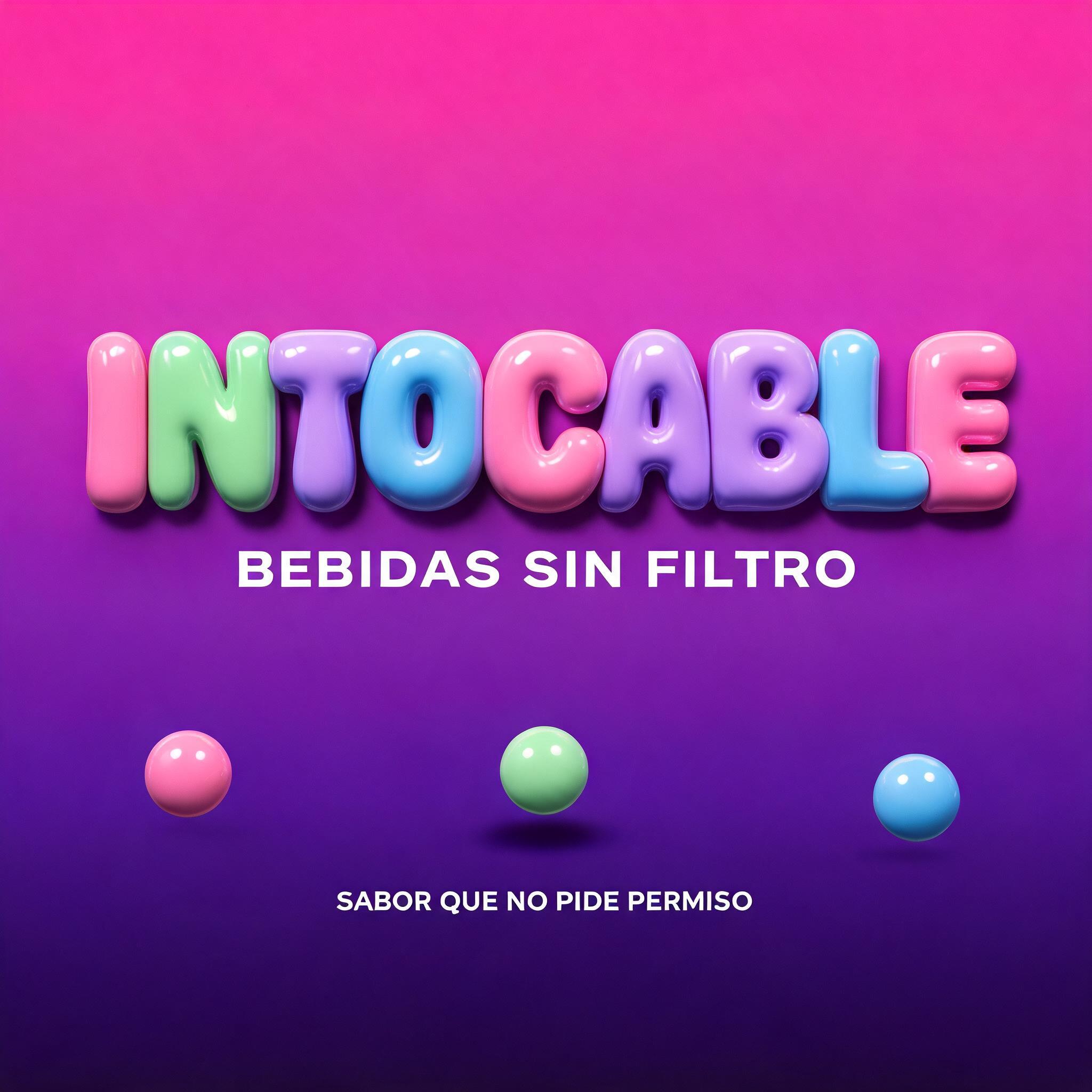 "INTOCABLE
BEBIDAS SIN FILTRO
SABOR QUE NO PIDE PERMISO" — 3d Bold Inflated text effect