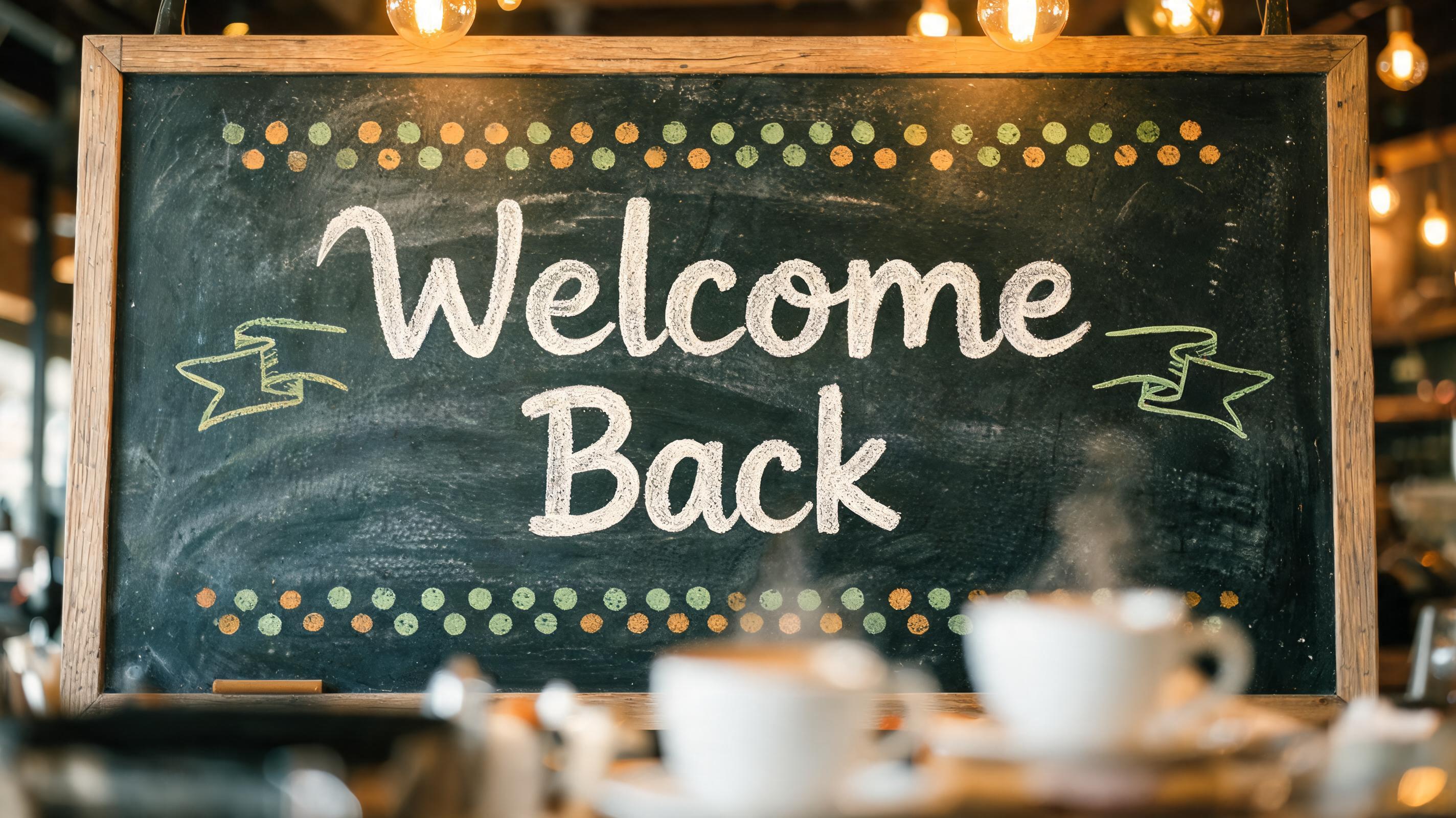 "Welcome Back
" — Chalk | AI Text Effect Generator