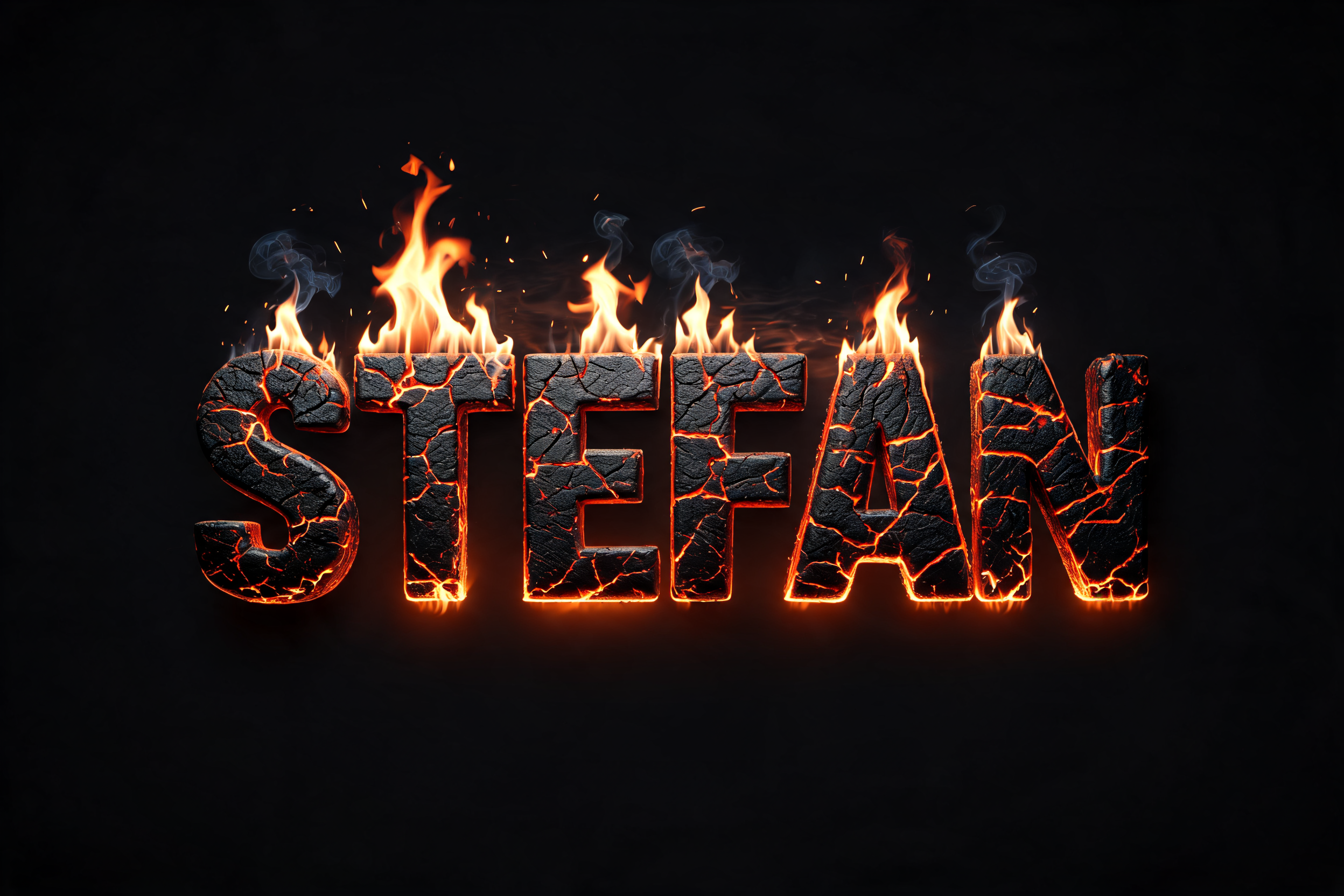 "Stefan
" — Fire Smoke | AI Text Effect Generator