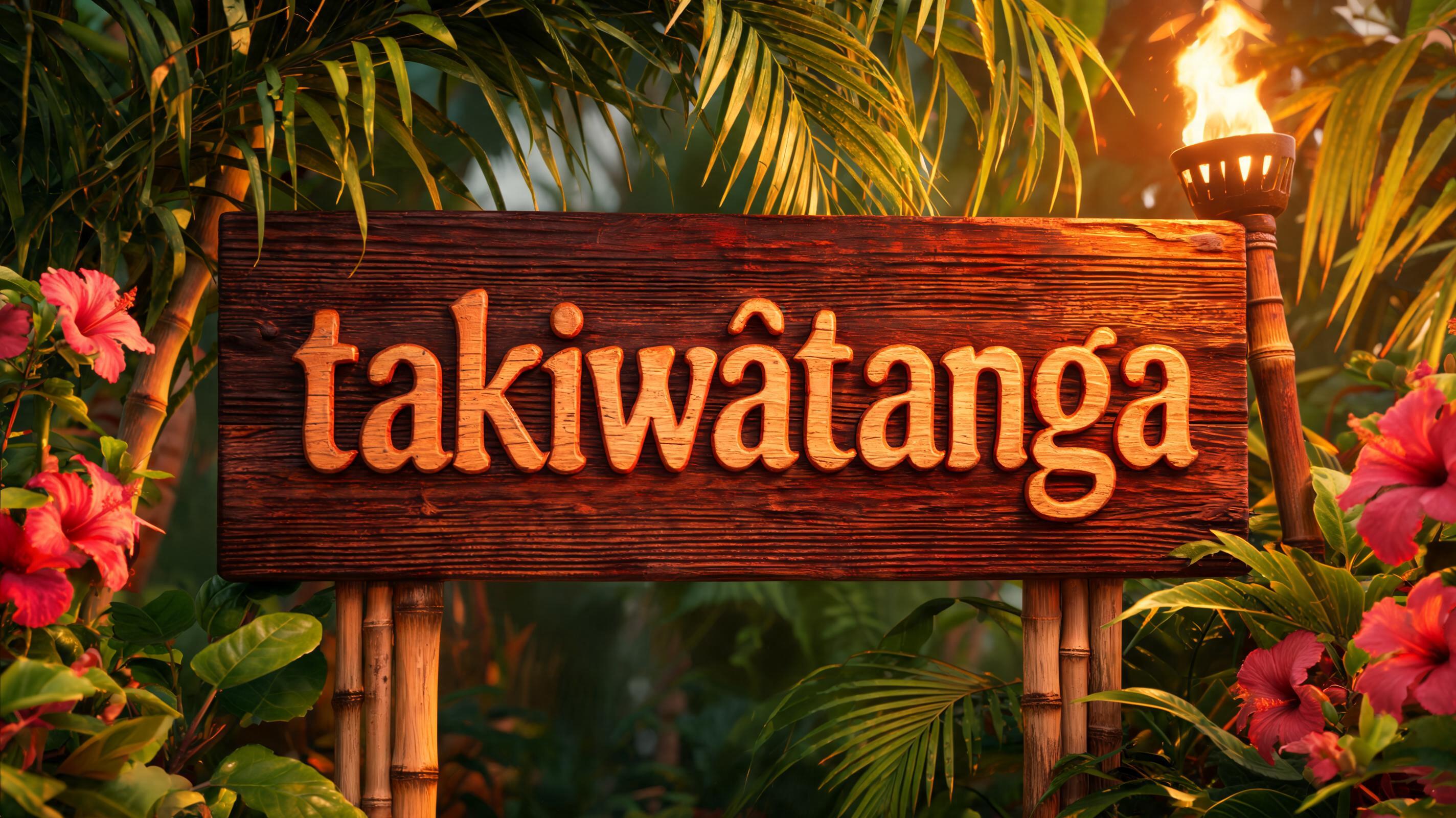 "takiwātanga" — Hawaiian | AI Text Effect Generator