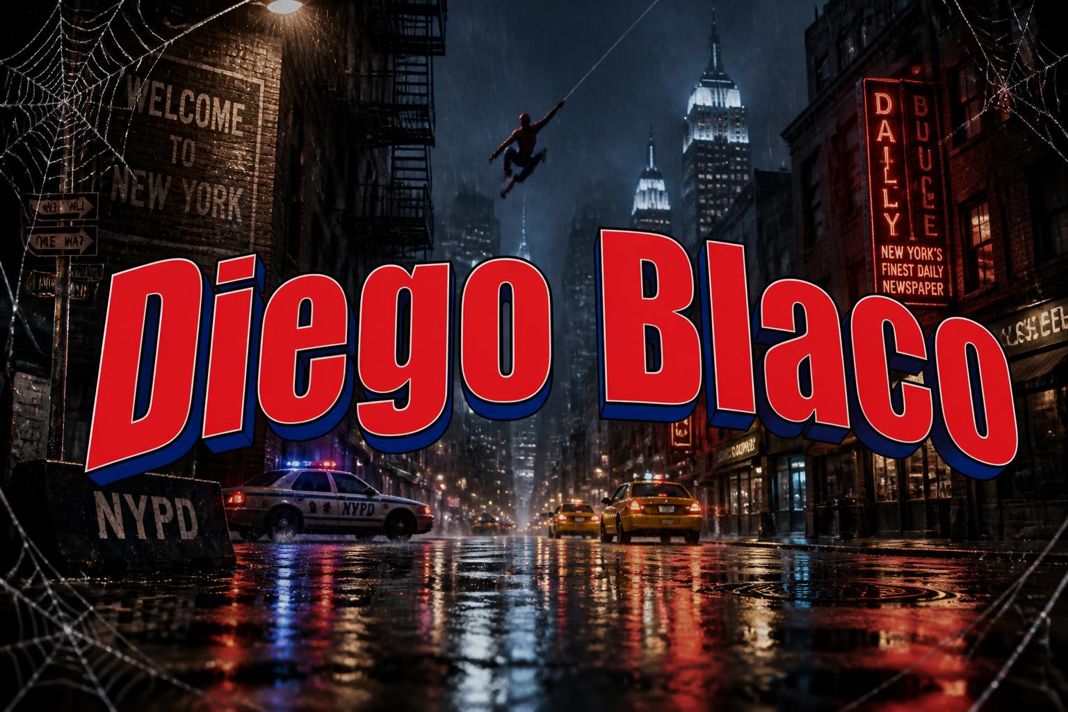 "Diego Blaco" — Spider Hero | AI Text Effect Generator