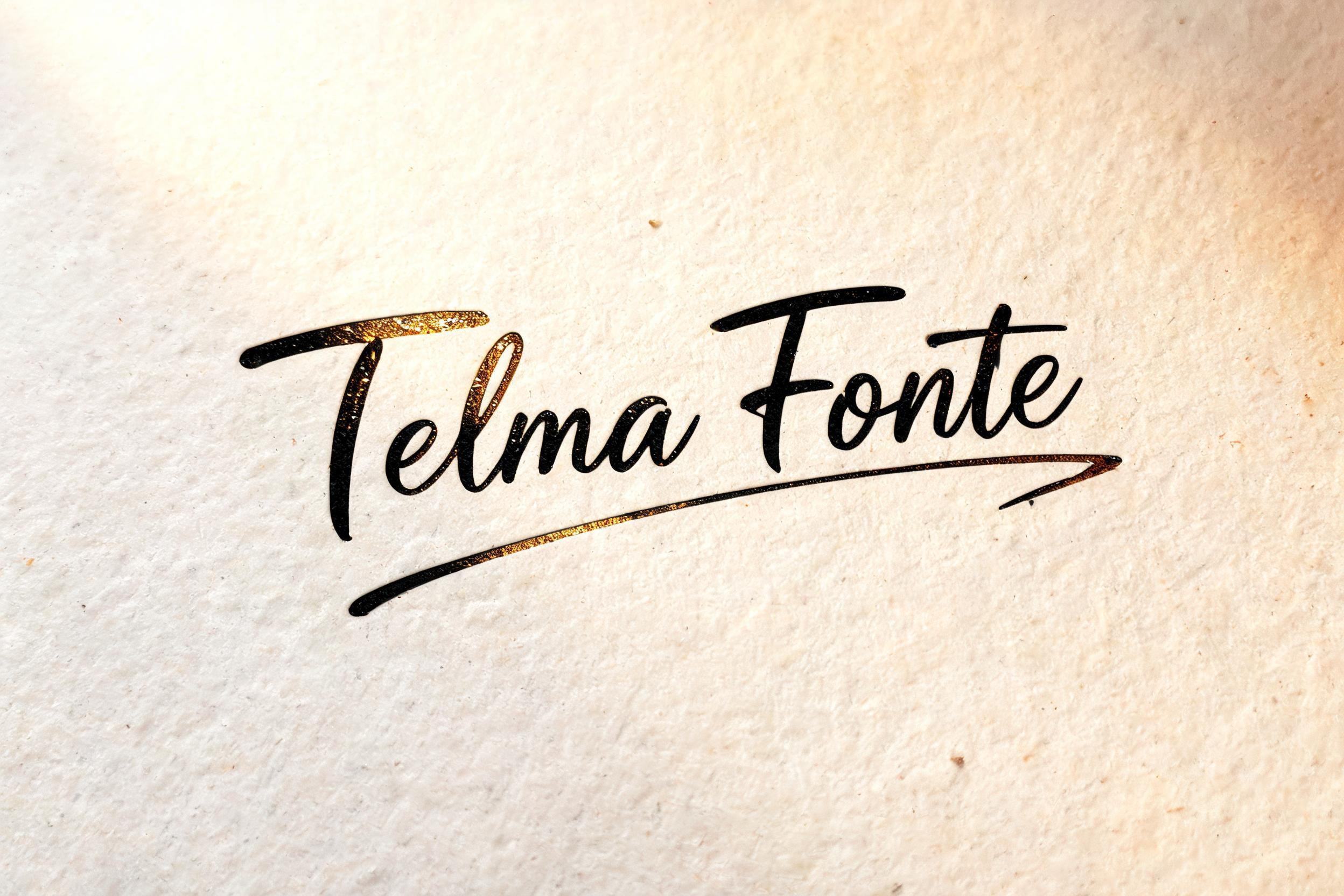 "Telma Fonte" — Handwritten Script | AI Text Effect Generator