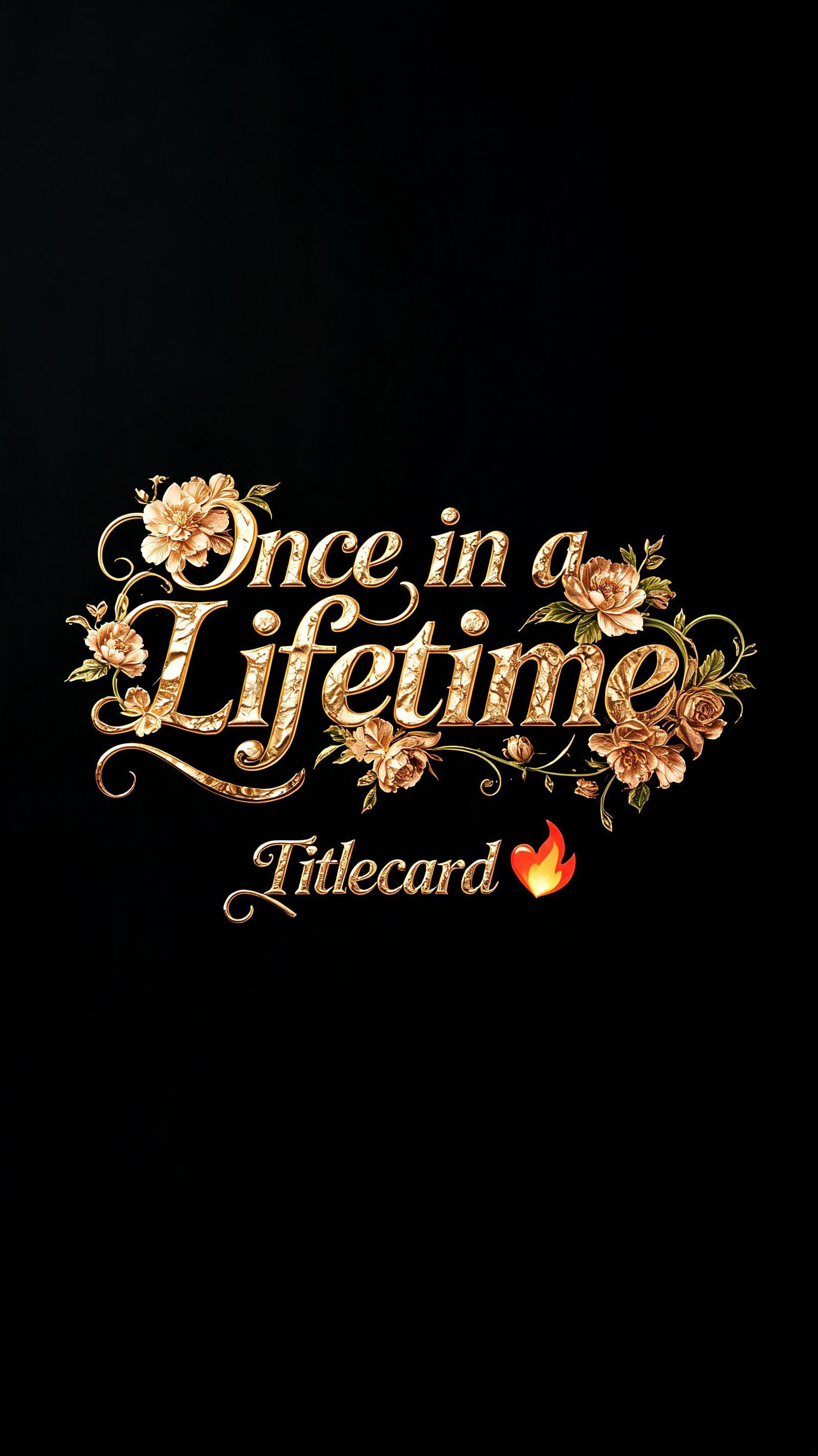 "Once in a Lifetime Titlecard❤️‍🔥" — Luxury Gold | AI Text Effect Generator