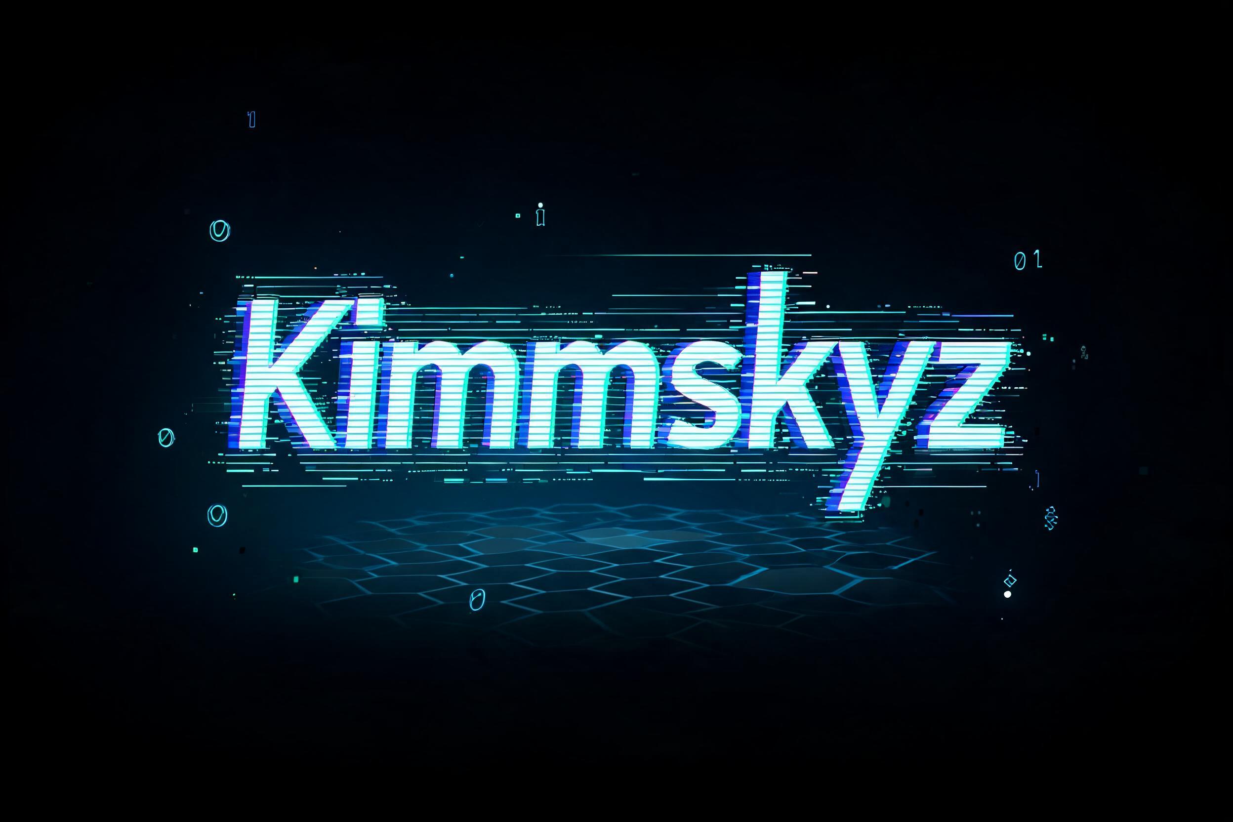 "Kimmskyz" — Cyberpunk Hologram text effect