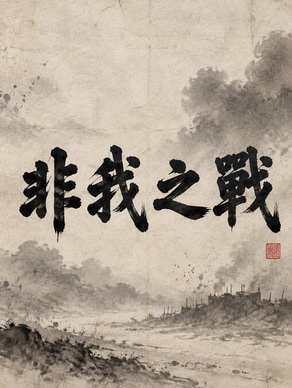"非我之戰" — Brush Chinese Ink | AI Text Effect Generator