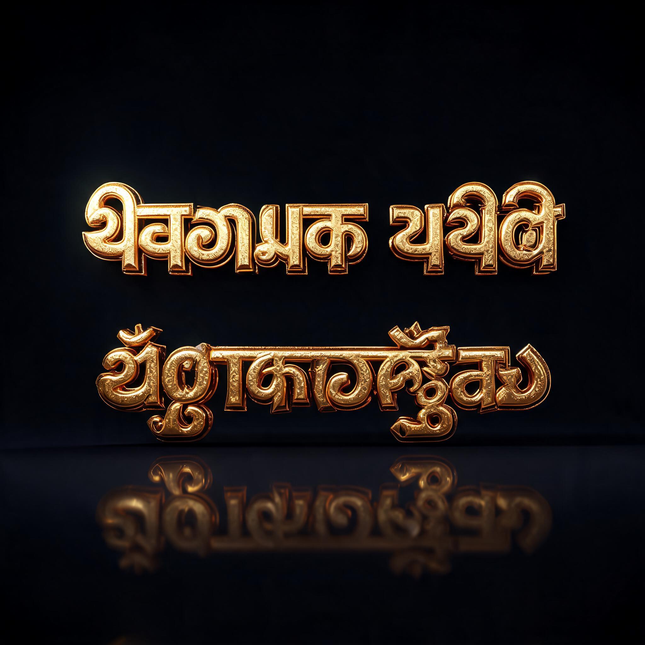 "వినాయక చవితి శుభాకాంక్షలు" — 3d Bold Gold | AI Text Effect Generator