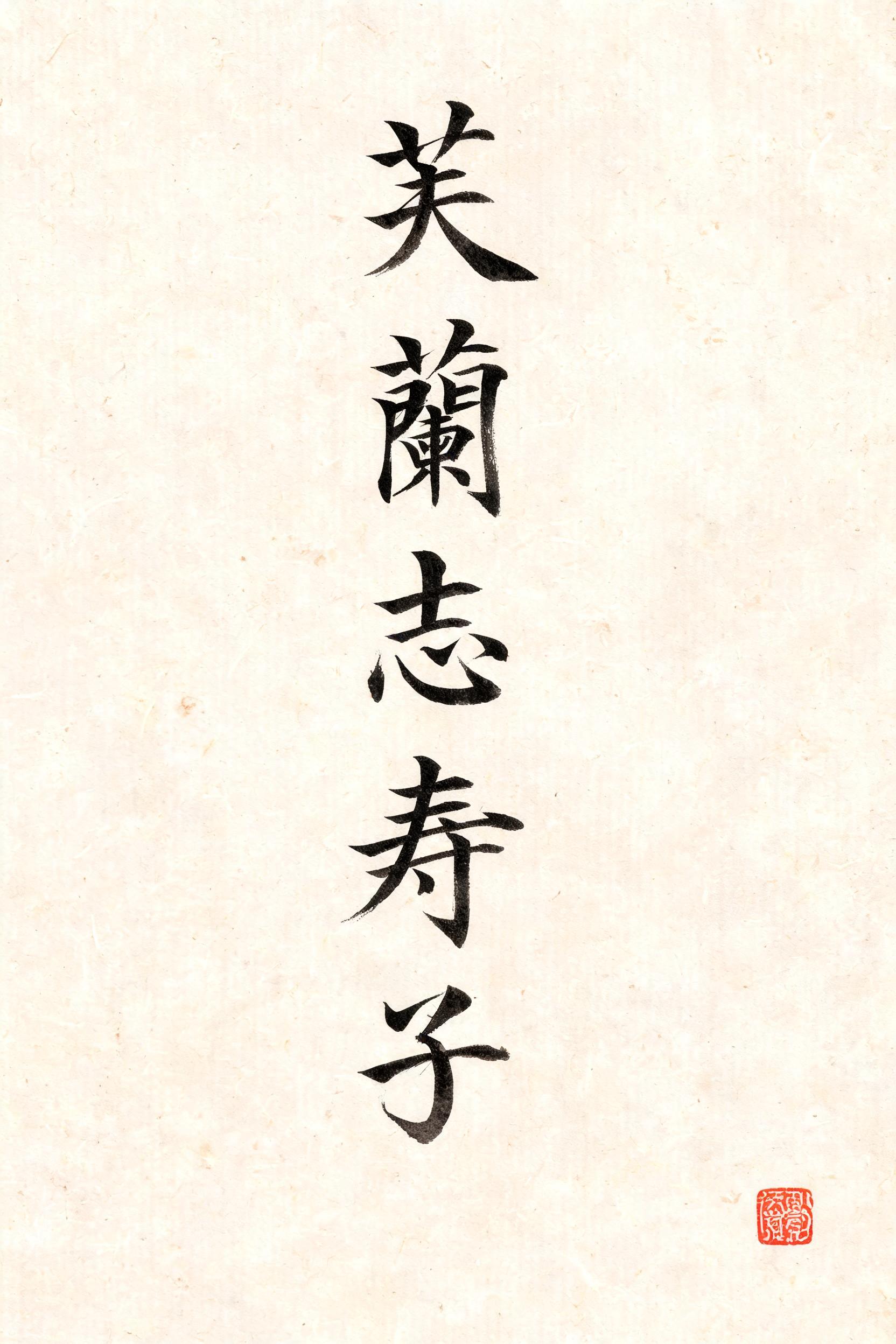 "芙蘭志寿子" — Brush Japanese Ink | AI Text Effect Generator