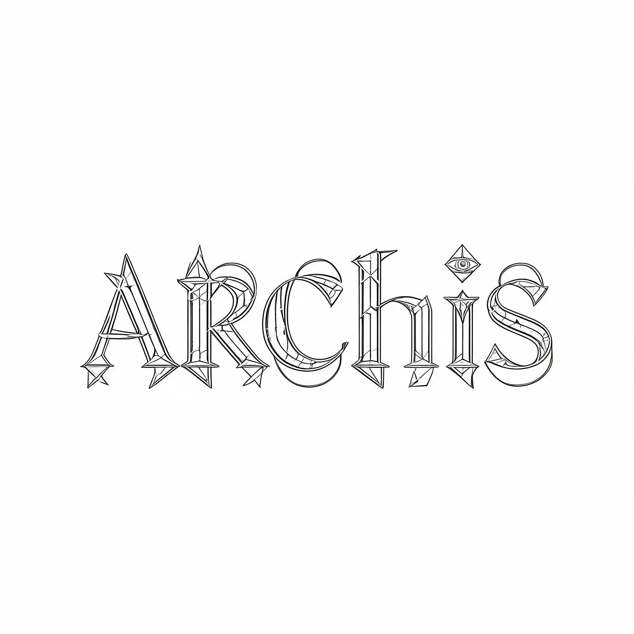"ARCHIS" — Celestial Symbol | AI Text Effect Generator