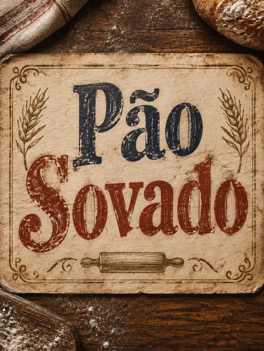 "Pão Sovado" — Vintage | AI Text Effect Generator