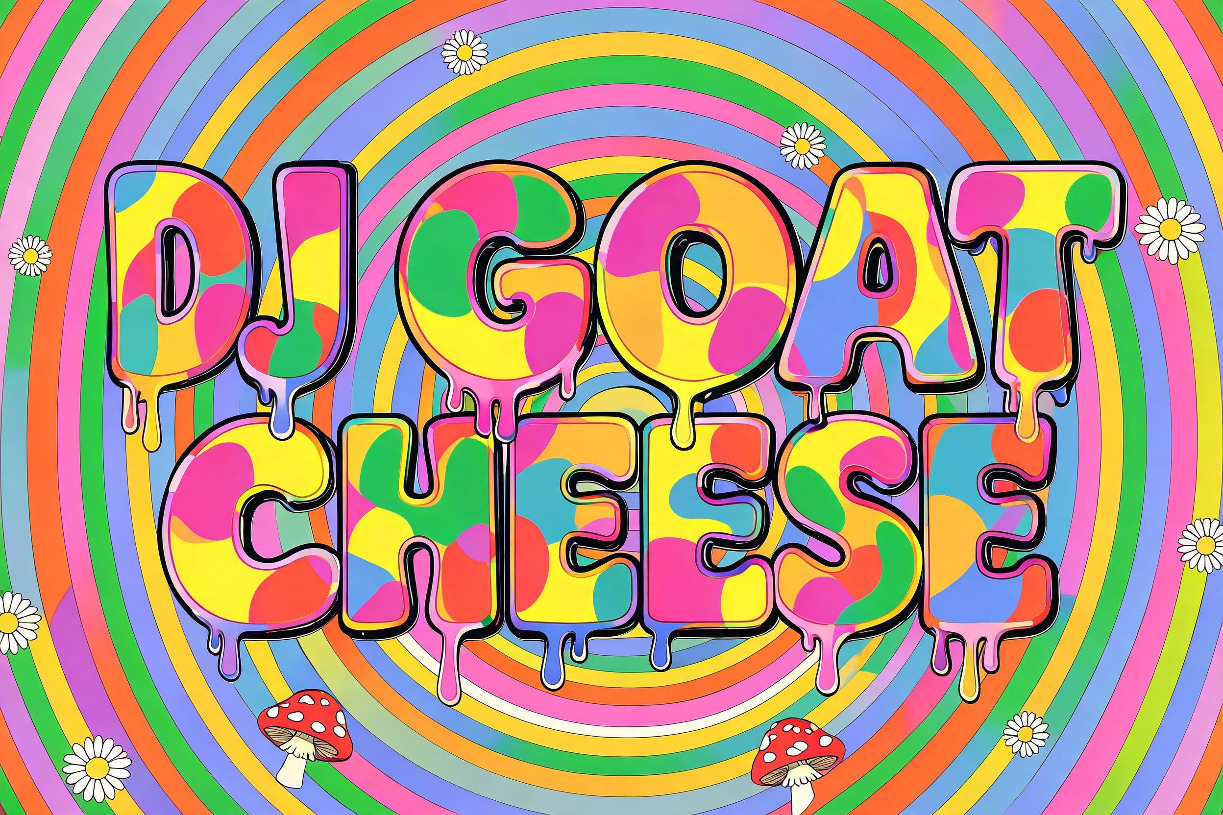 "DJ Goat Cheese" — Psychedelic | AI Text Effect Generator