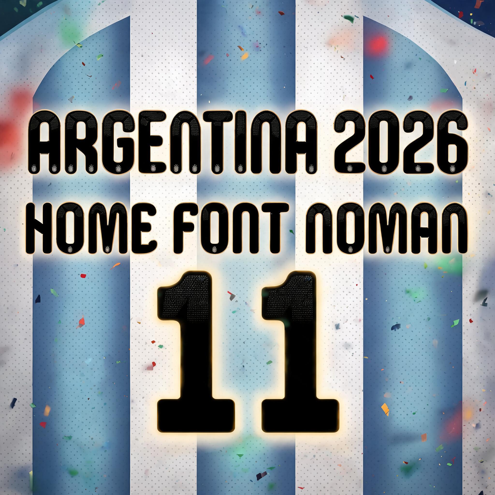 "Argentina 2026 Home Font noman
11" — Sports Football | AI Text Effect Generator