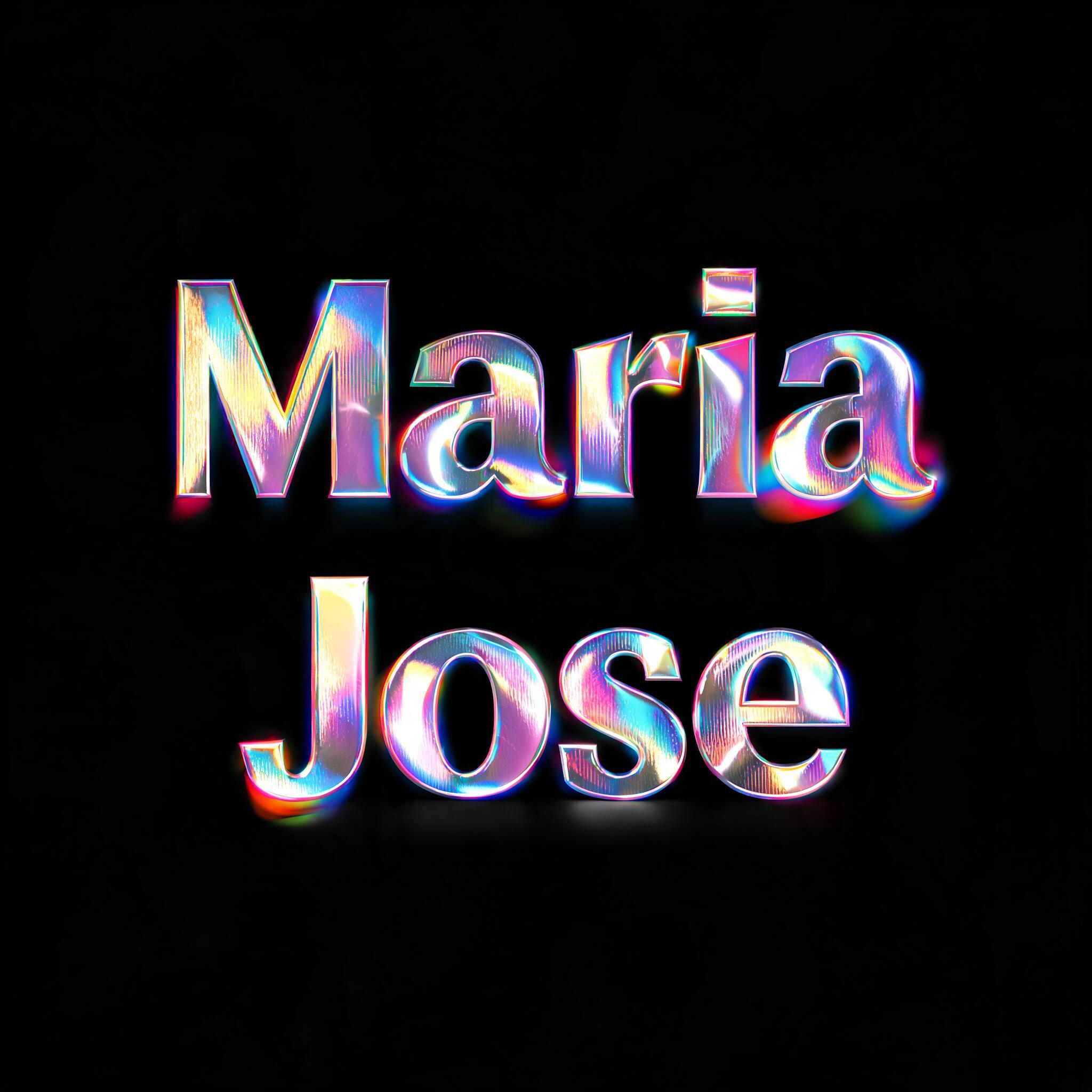 "Maria Jose" — Holographic | AI Text Effect Generator