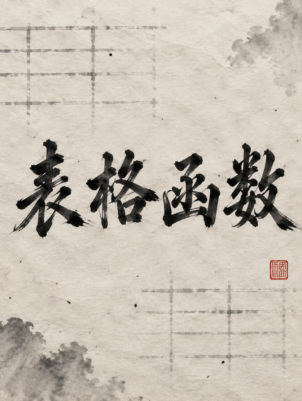 "表格函数" — Brush Chinese Ink | AI Text Effect Generator