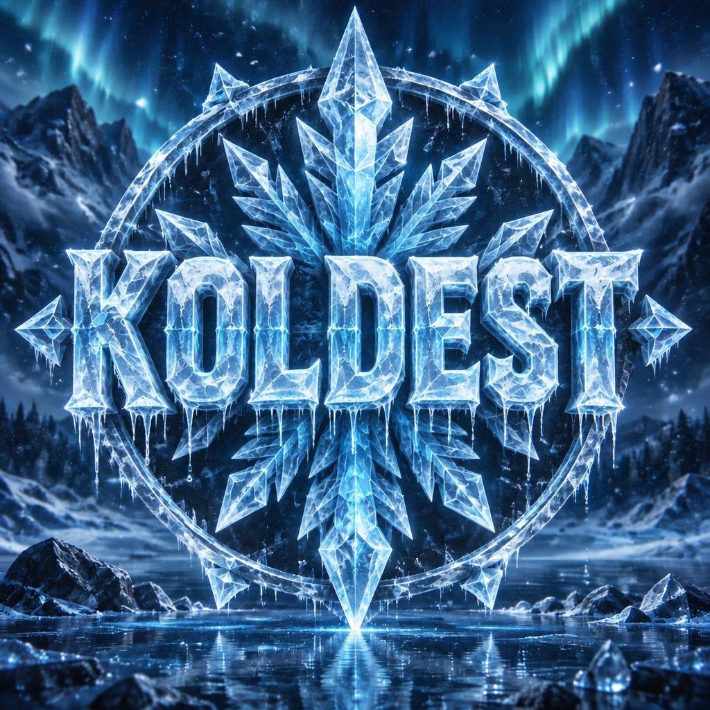 "KOLDEST" — Glass Frozen | AI Text Effect Generator
