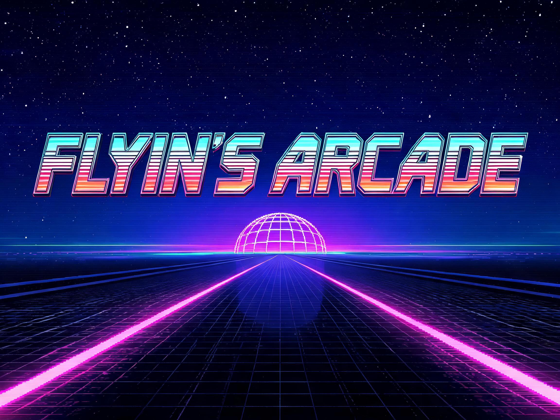 "Flyin's arcade" —  | AI Text Effect Generator