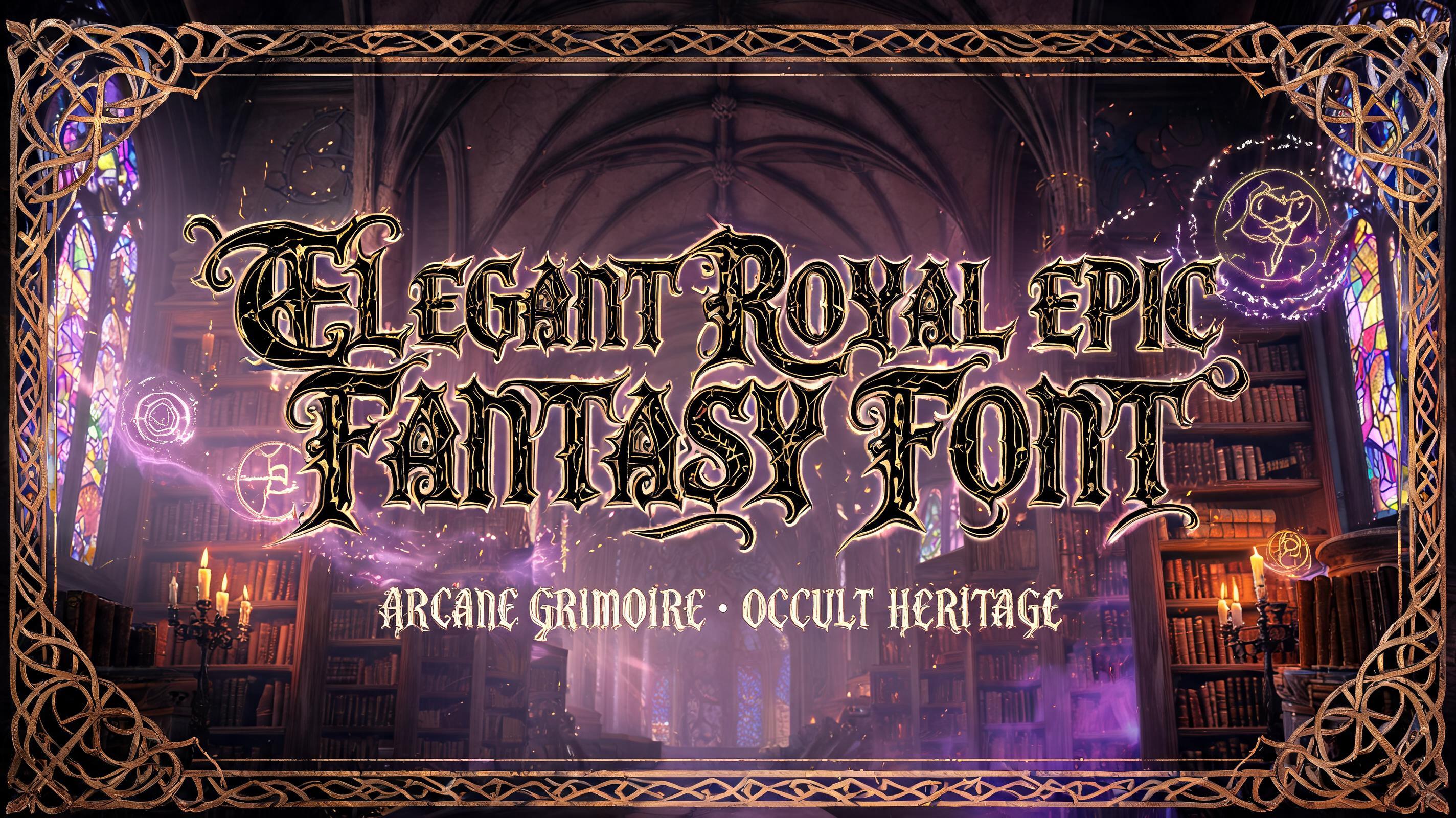 "Elegant royal epic fantasy font" — Magic Fantasy | AI Text Effect Generator