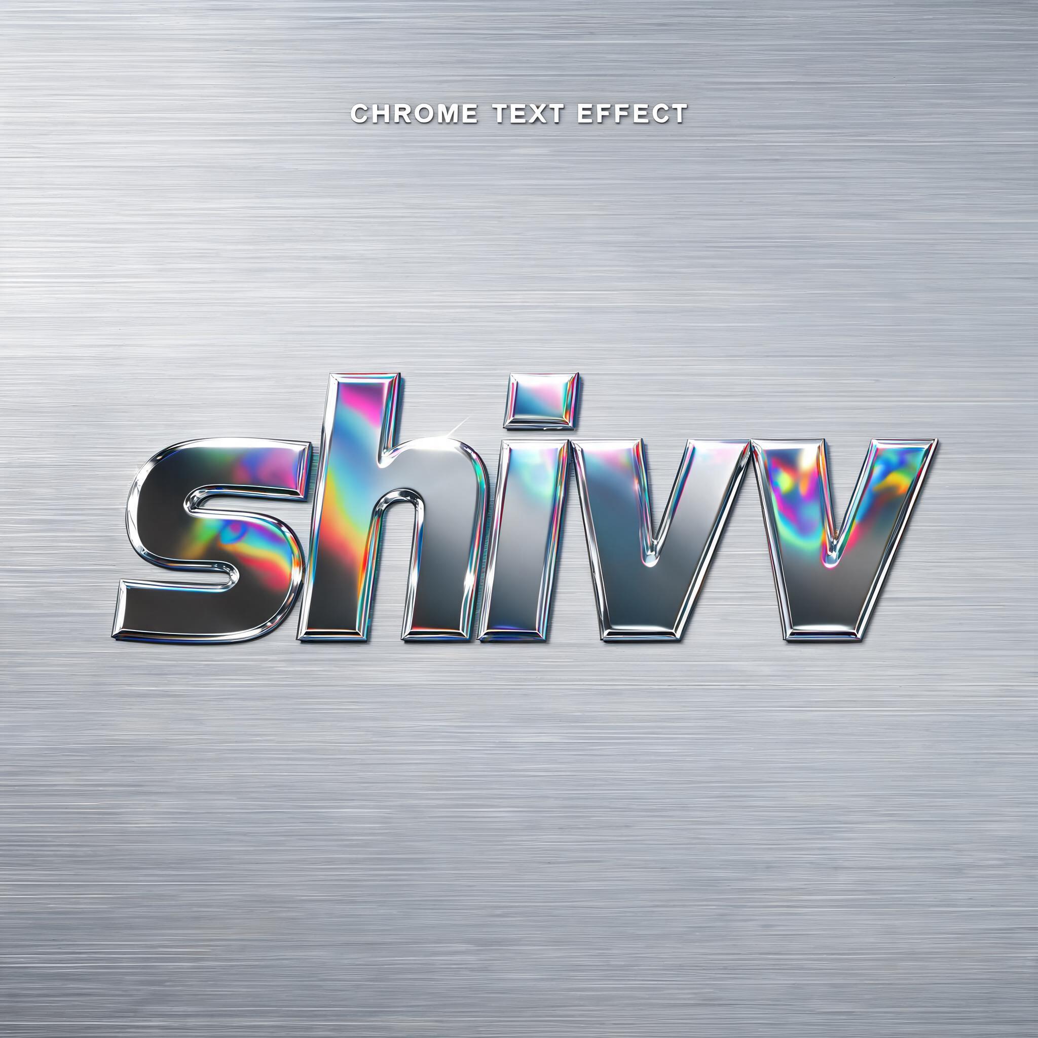 "shivv" — Y2k Chrome | AI Text Effect Generator